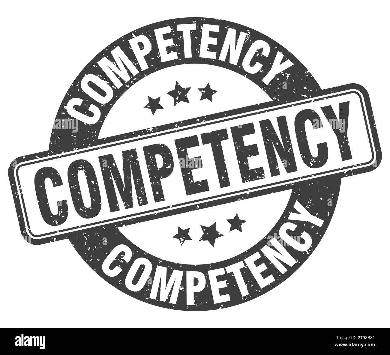 competency stamp. competency sign. round grunge label Stock Vector ...