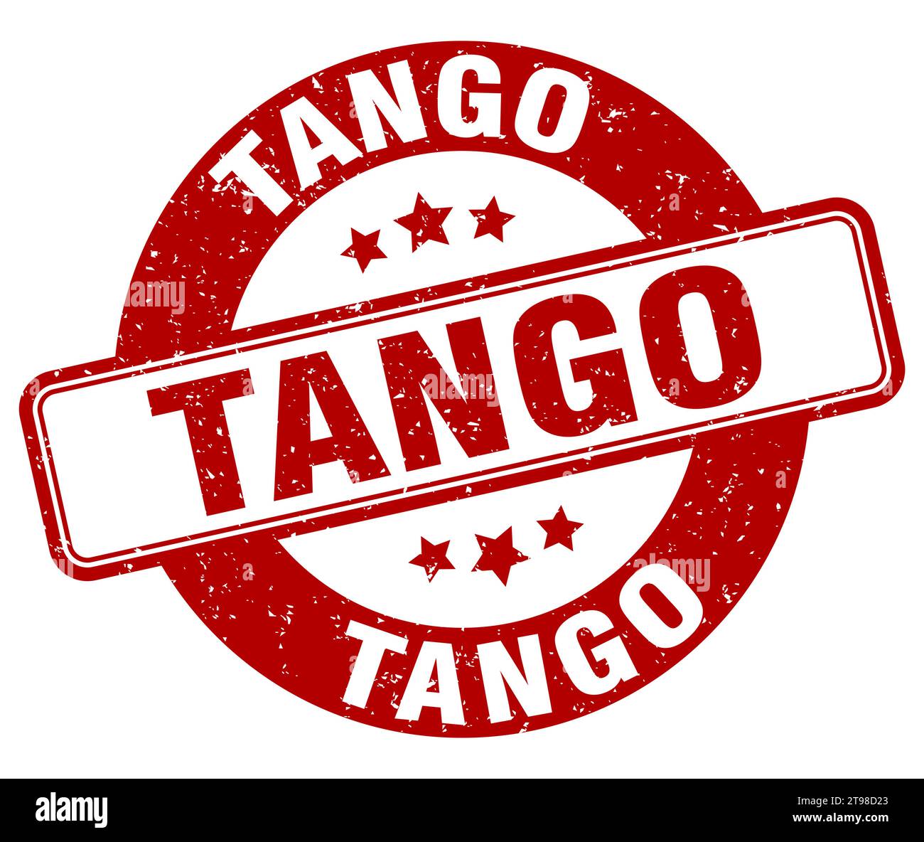 tango stamp. tango sign. round grunge label Stock Vector