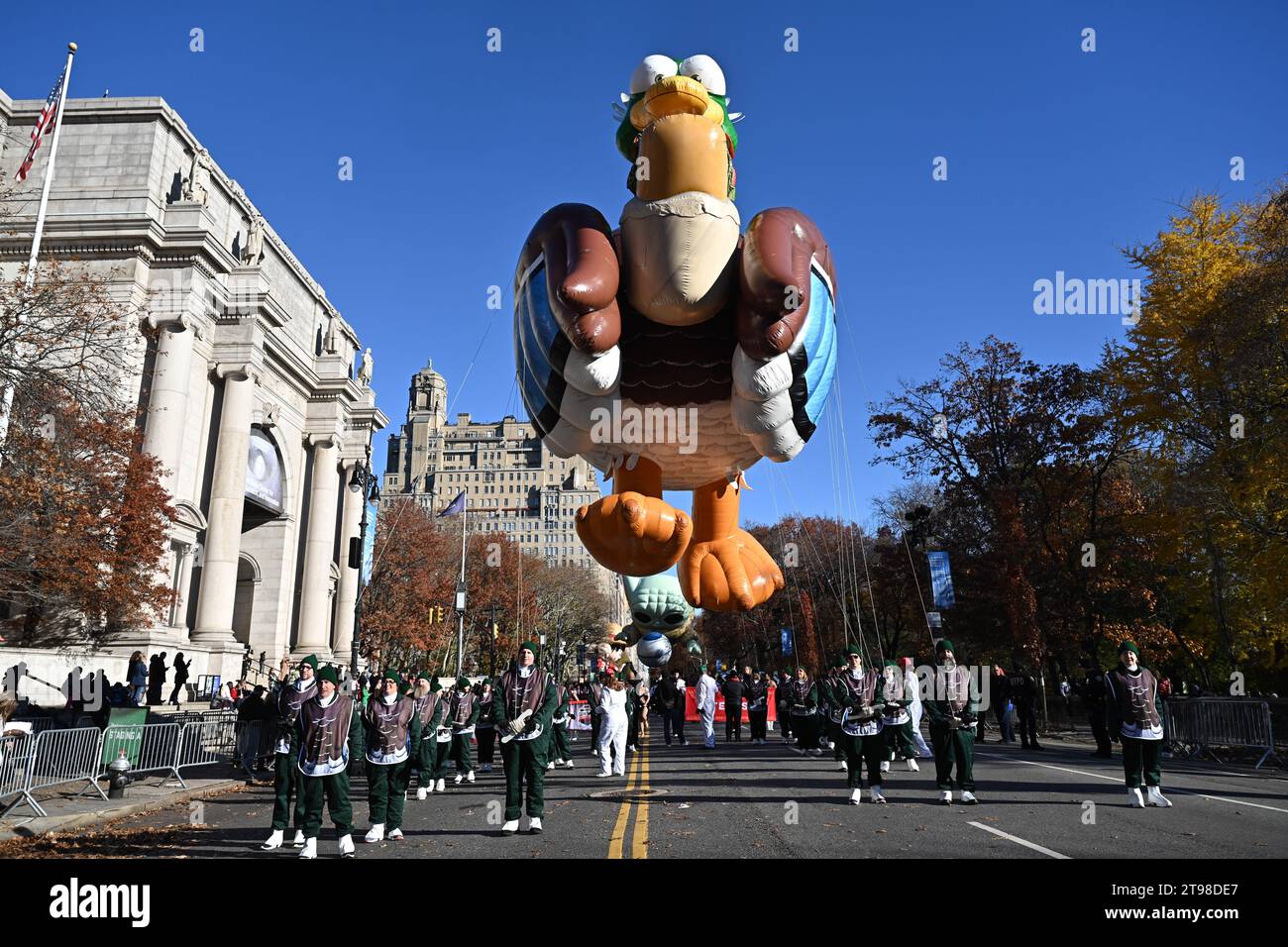 Uncle Dan balloon at the 2023 Macy's Thanksgiving Day Parade on