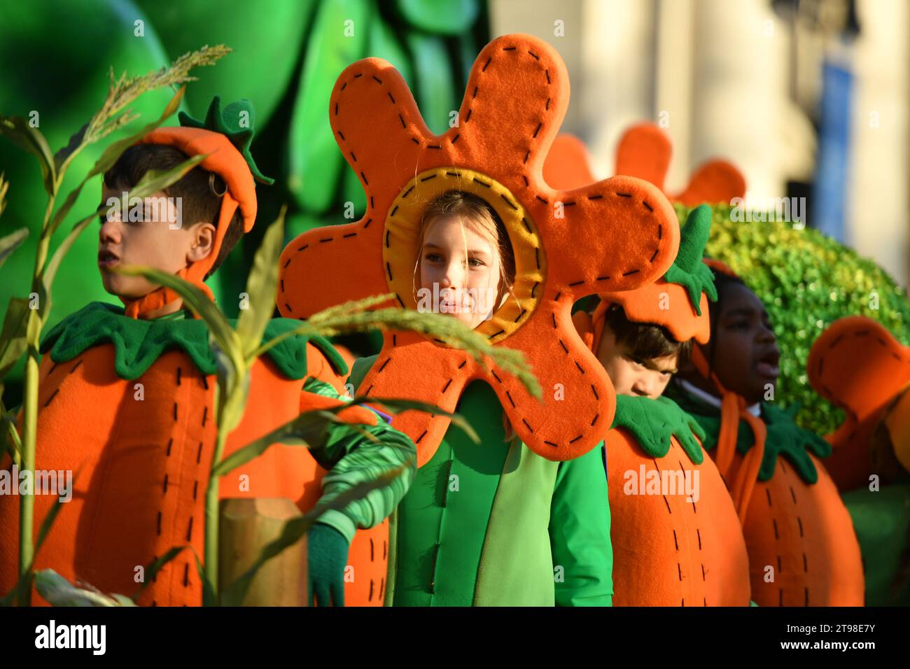 Participants march in the 2023 Macy's Thanksgiving Day Parade on