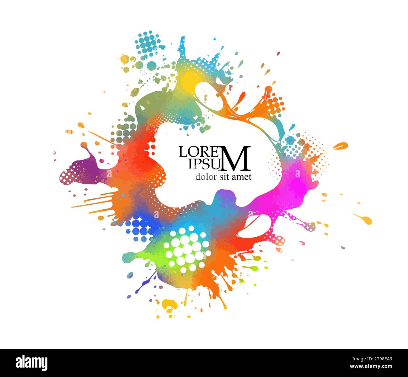 Abstraction from colored blots. Vector illustration Stock Vector