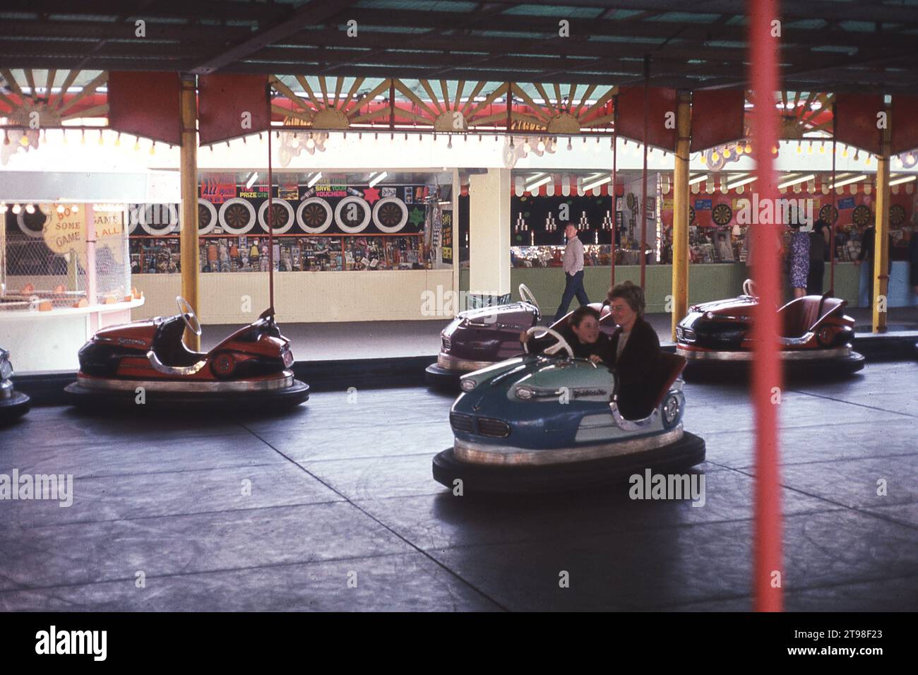 1968, historical, summer and a mother and son having fun together in a