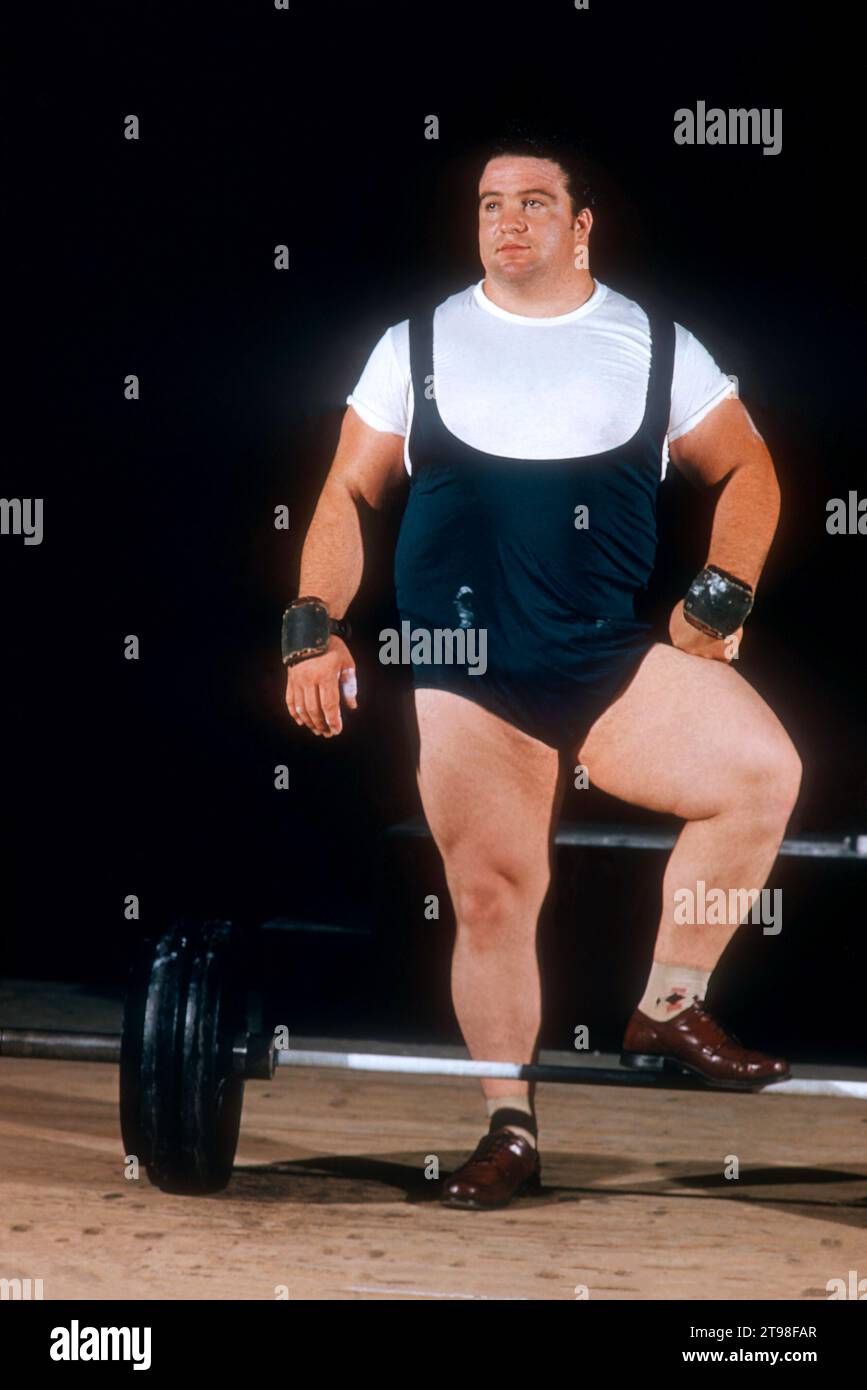 PHILADELPHIA, PA - JUNE, 1956: Weightlifter Paul Anderson (1932-1994