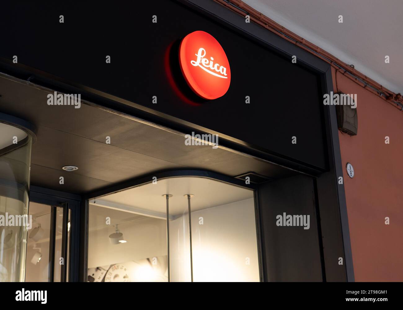 BOLOGNA, ITALY APRIL 20, 2022 Leica Store in Bologna, Italy where