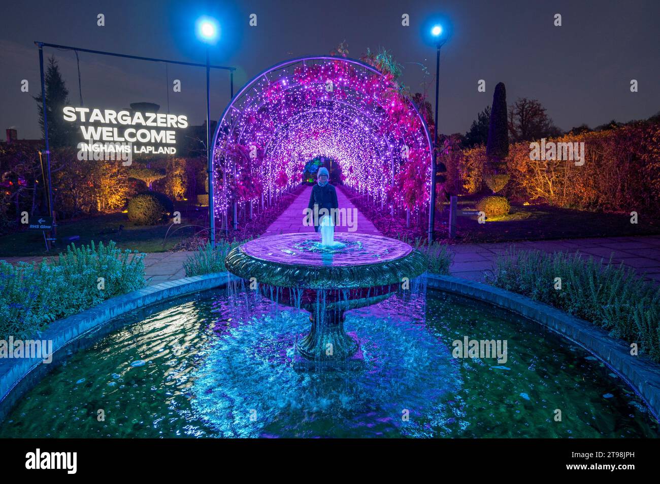 RHS Gardens Wisley, Surrey, UK. 23rd Nov, 2023. Magical preview evening