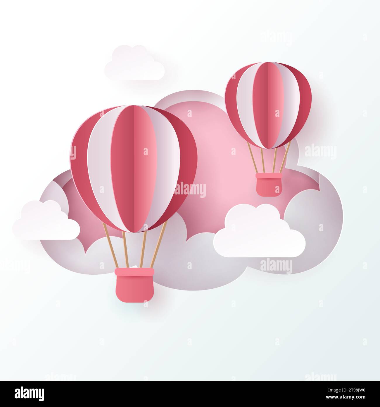 Vector celebratioin of hot air Big Balloons. Eps 10 vector Stock Vector