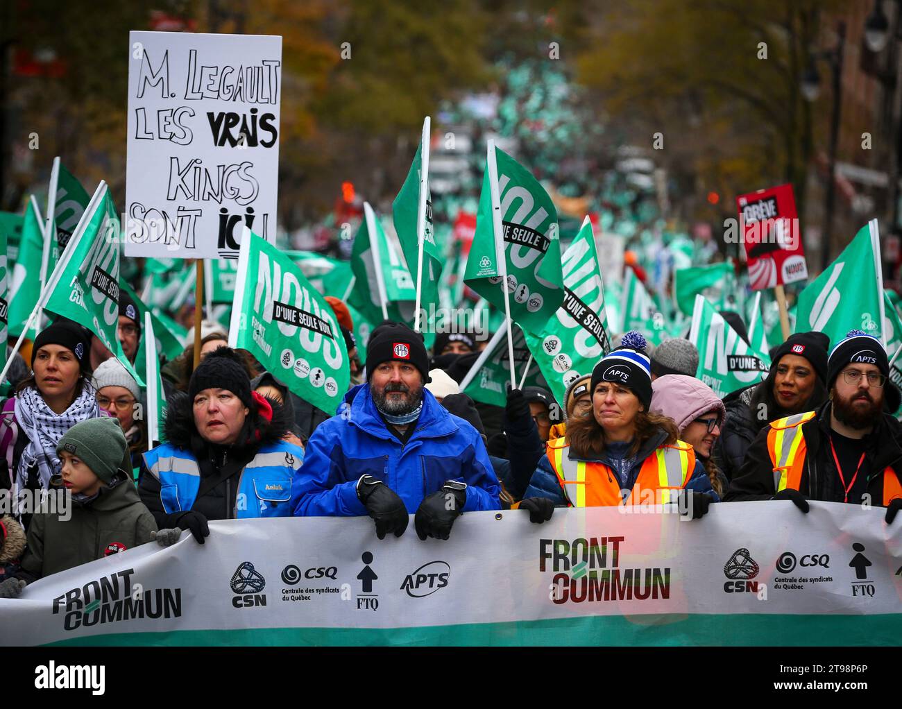 Montreal, Quebec, Canada. 23rd Nov, 2023. Four Unions Known By Their ...