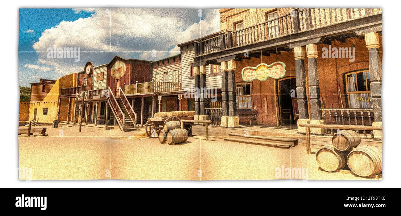 Wild west town buildings Cut Out Stock Images & Pictures - Alamy