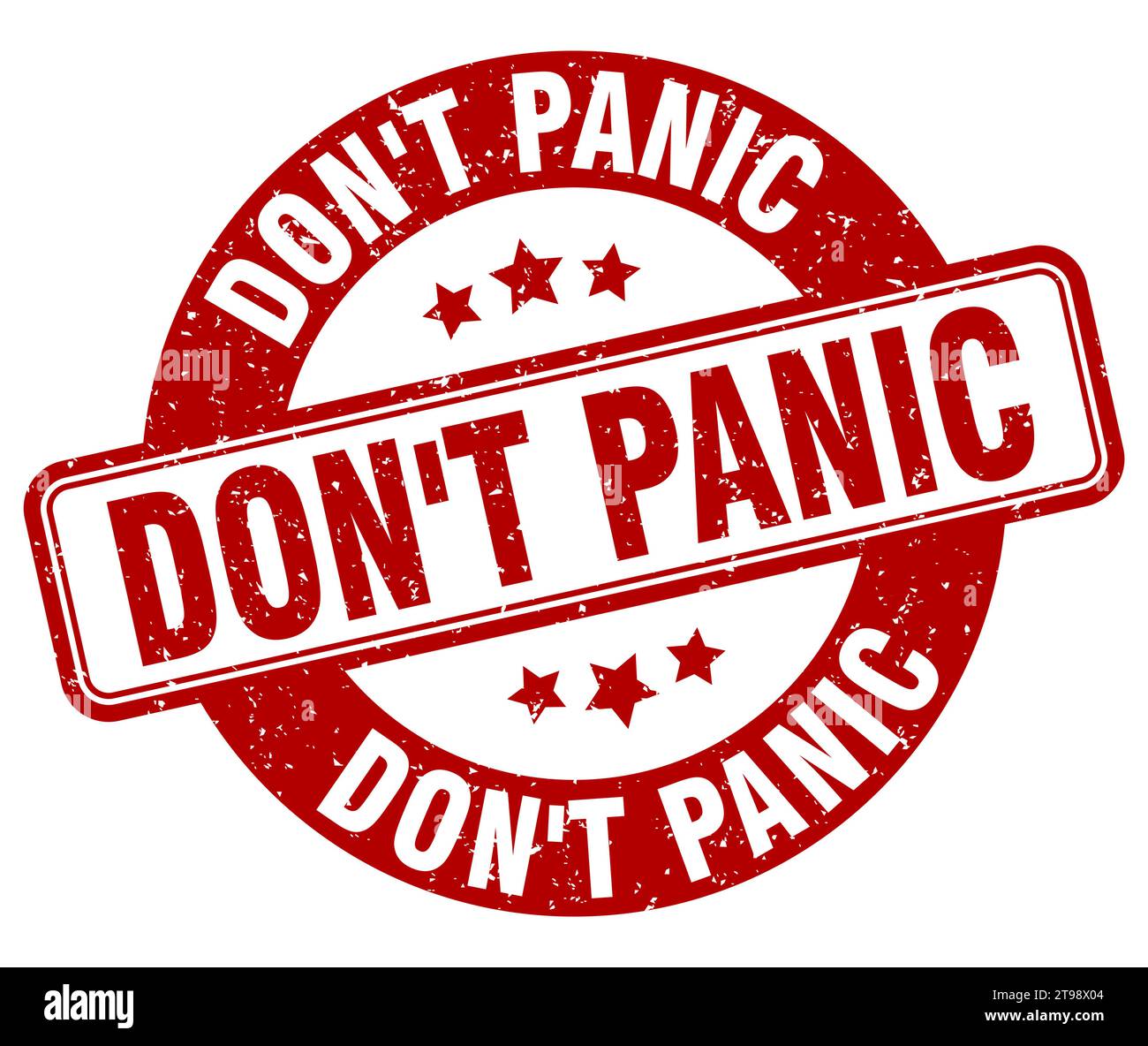 don't panic stamp. don't panic sign. round grunge label Stock Vector