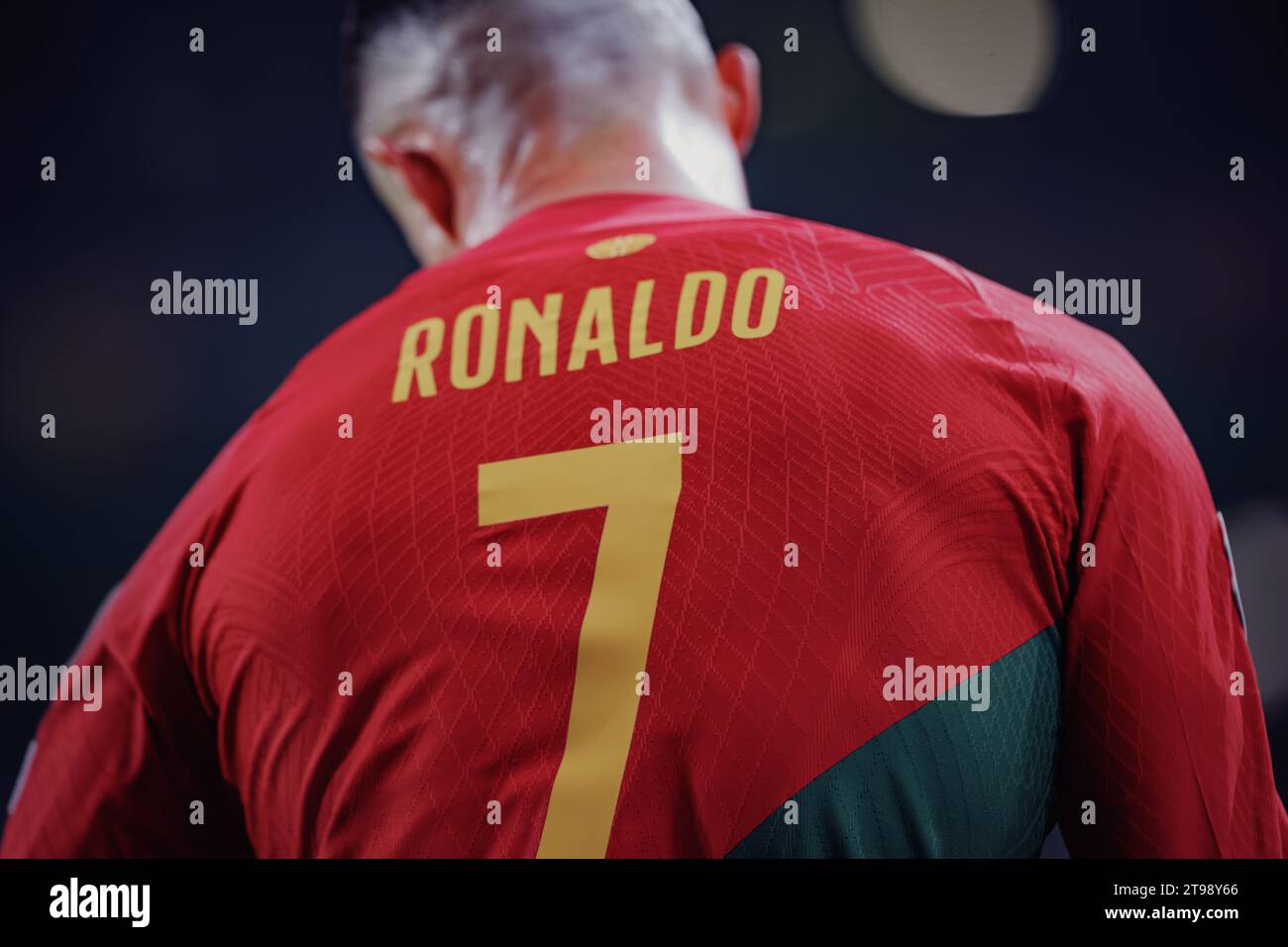 Cristiano Ronaldo  during UEFA Euro 2024 qualifying game between  national teams of Portugal and Iceland, Estadio Jose Alvalade, Lisbon, Portugal. (Ma Stock Photo