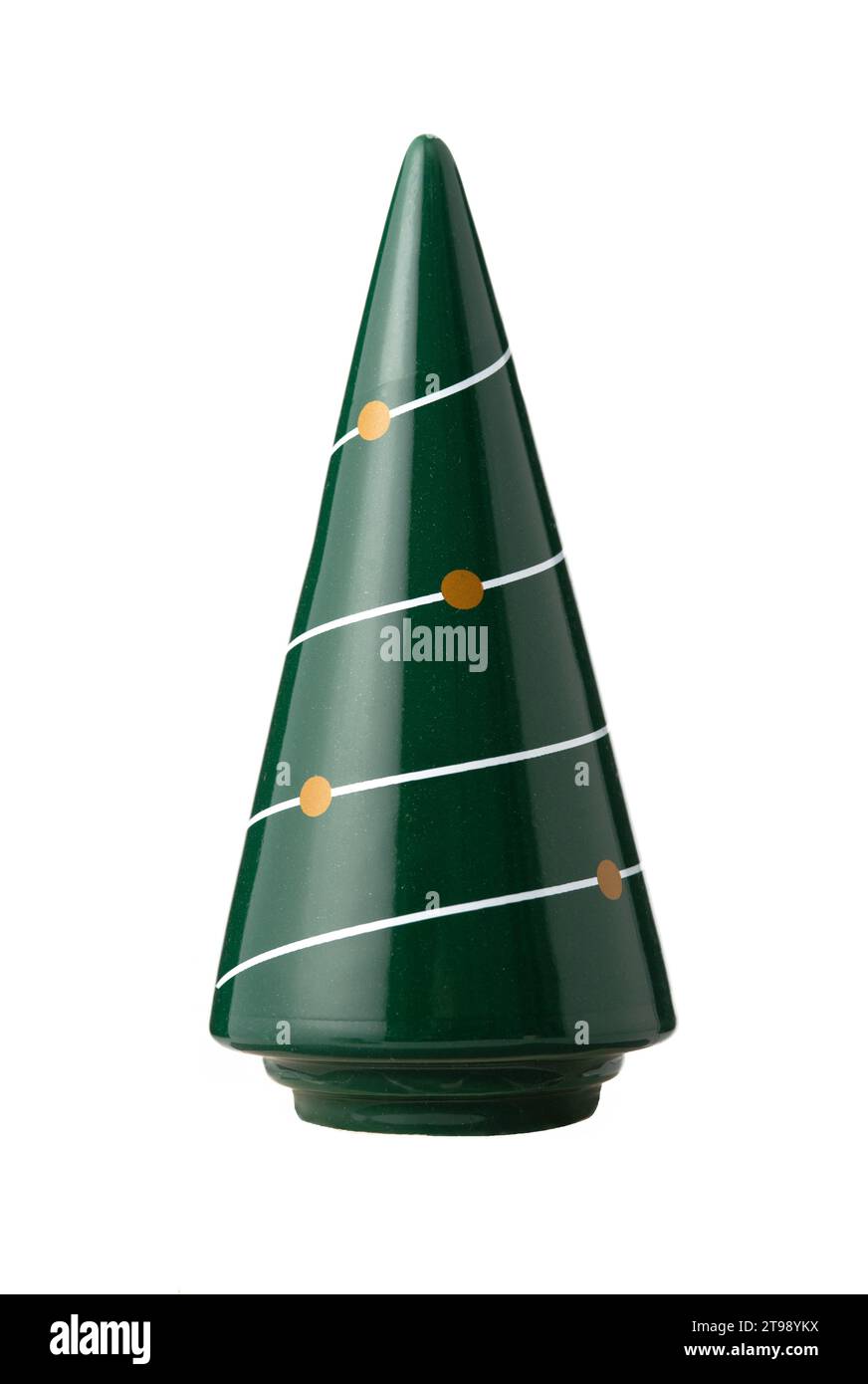 Ceramic Christmas tree isolated on white background Stock Photo - Alamy