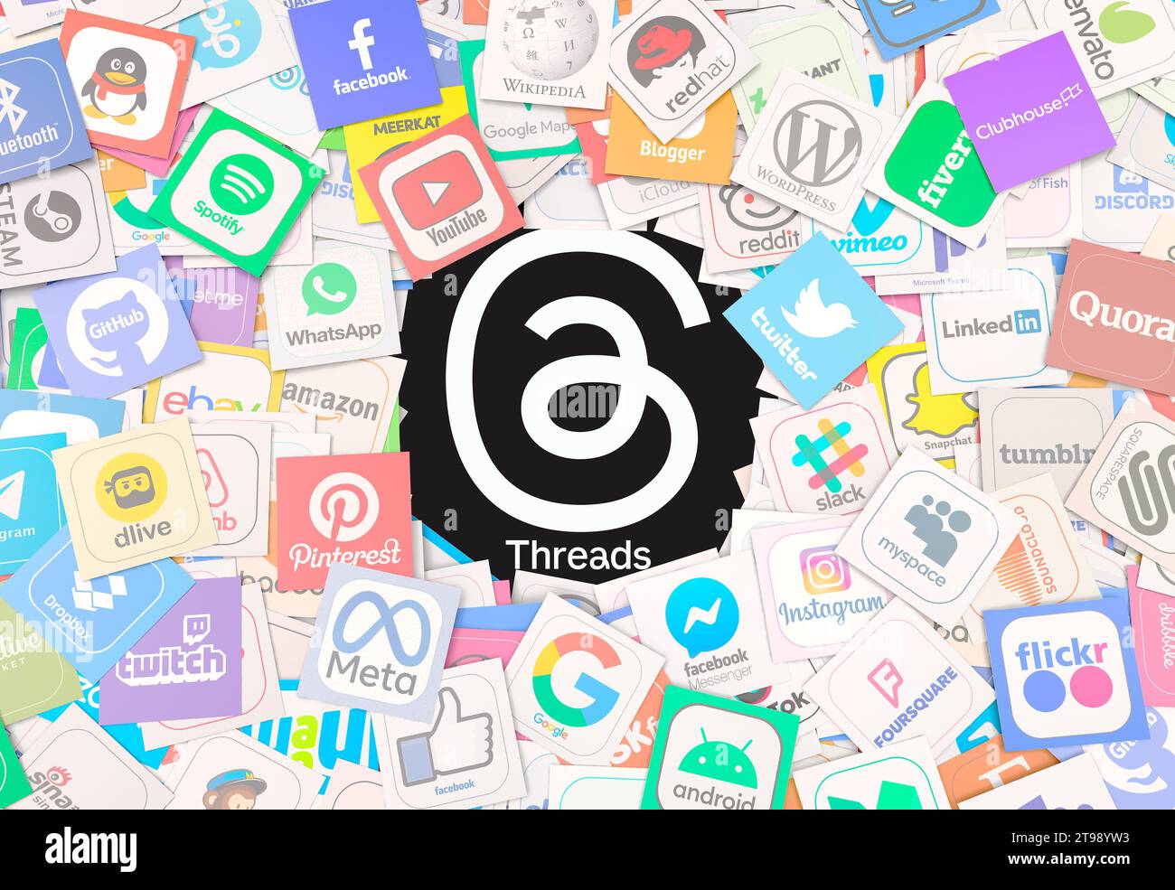 Facebook twitter instagram socialmedia social media hi-res stock ...