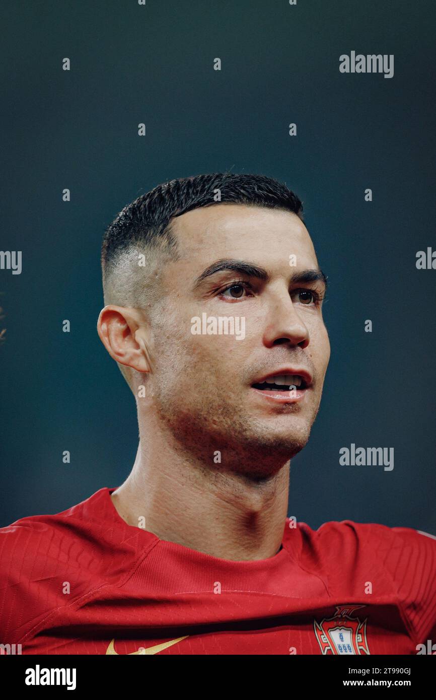 Cristiano Ronaldo during UEFA Euro 2024 qualifying game between