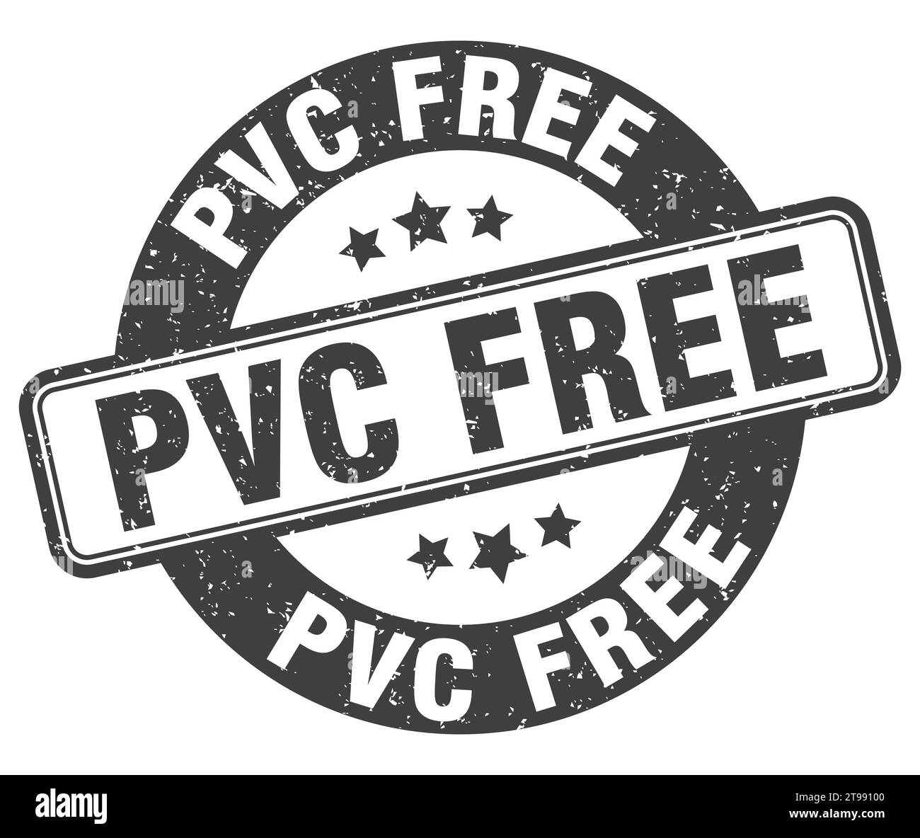 pvc free stamp. pvc free sign. round grunge label Stock Vector Image