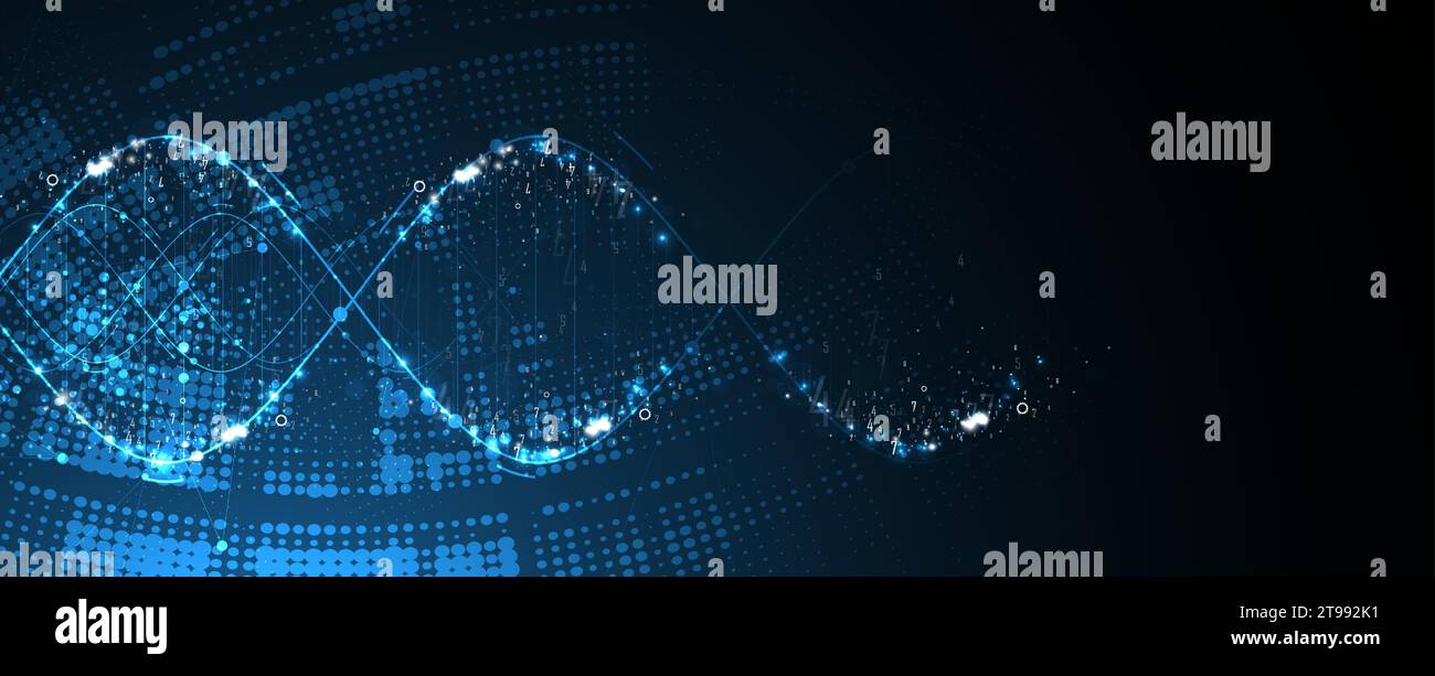Abstract DNA technology. Science medical concept. Futuristic background ...