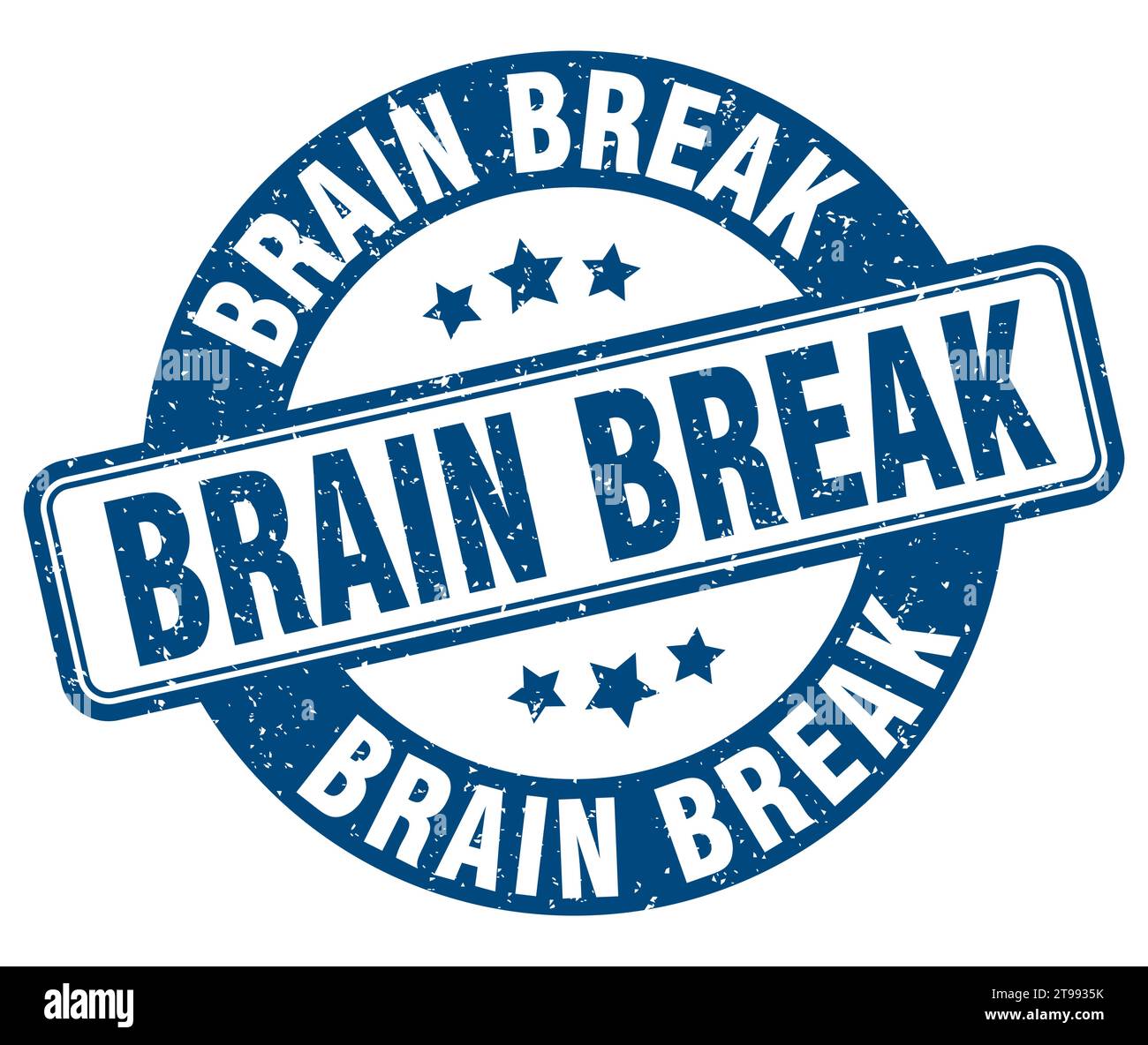 brain break stamp. brain break sign. round grunge label Stock Vector ...