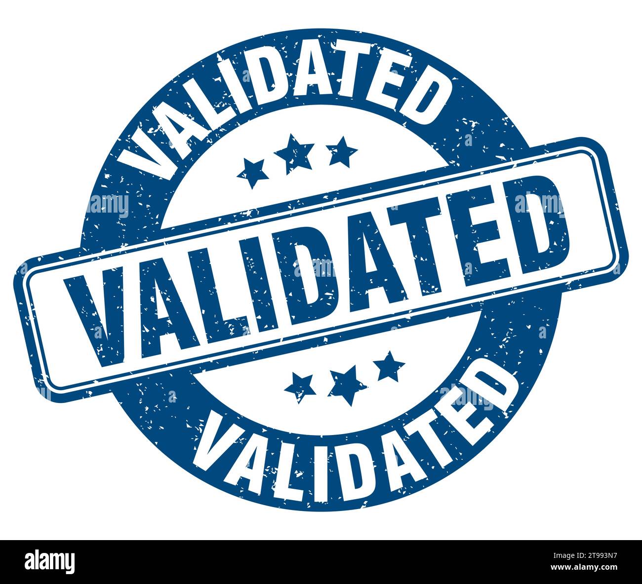 validated stamp. validated sign. round grunge label Stock Vector