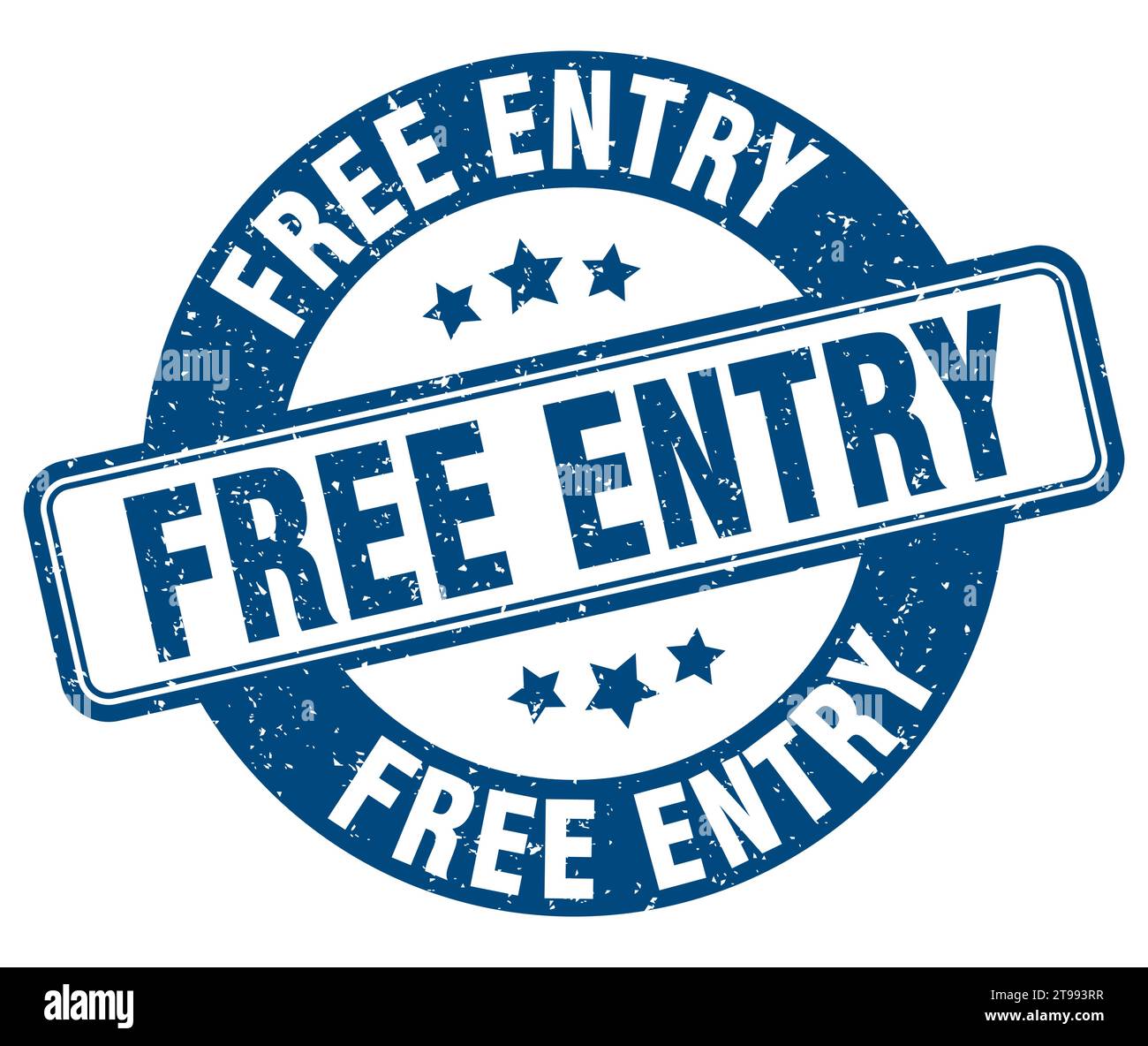 free entry stamp. free entry sign. round grunge label Stock Vector