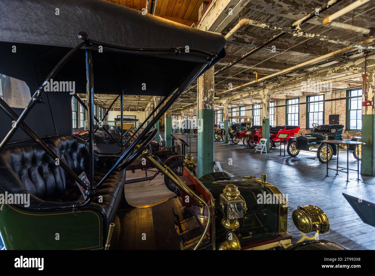 Ford Piquette Plant, Detroit, United States. In the Piquette Avenue Plant the first Ford Model T cars werde produced on an assembly line. It is the oldest purpose-built automotive factory building open to the public Stock Photo