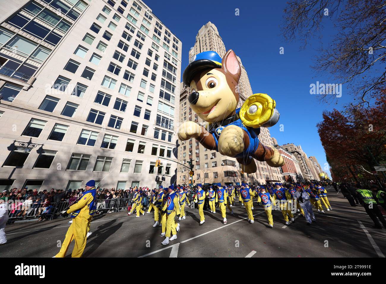 The Paw Patrol Heads Down Sixth Avenue During The 97th Macy's 