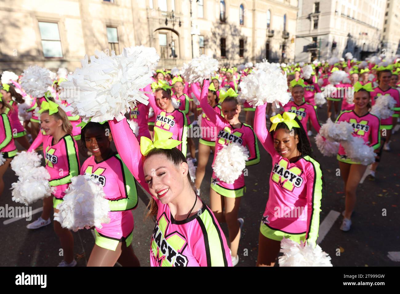 Spirit of America cheerleaders entertain the crowds along Central Park