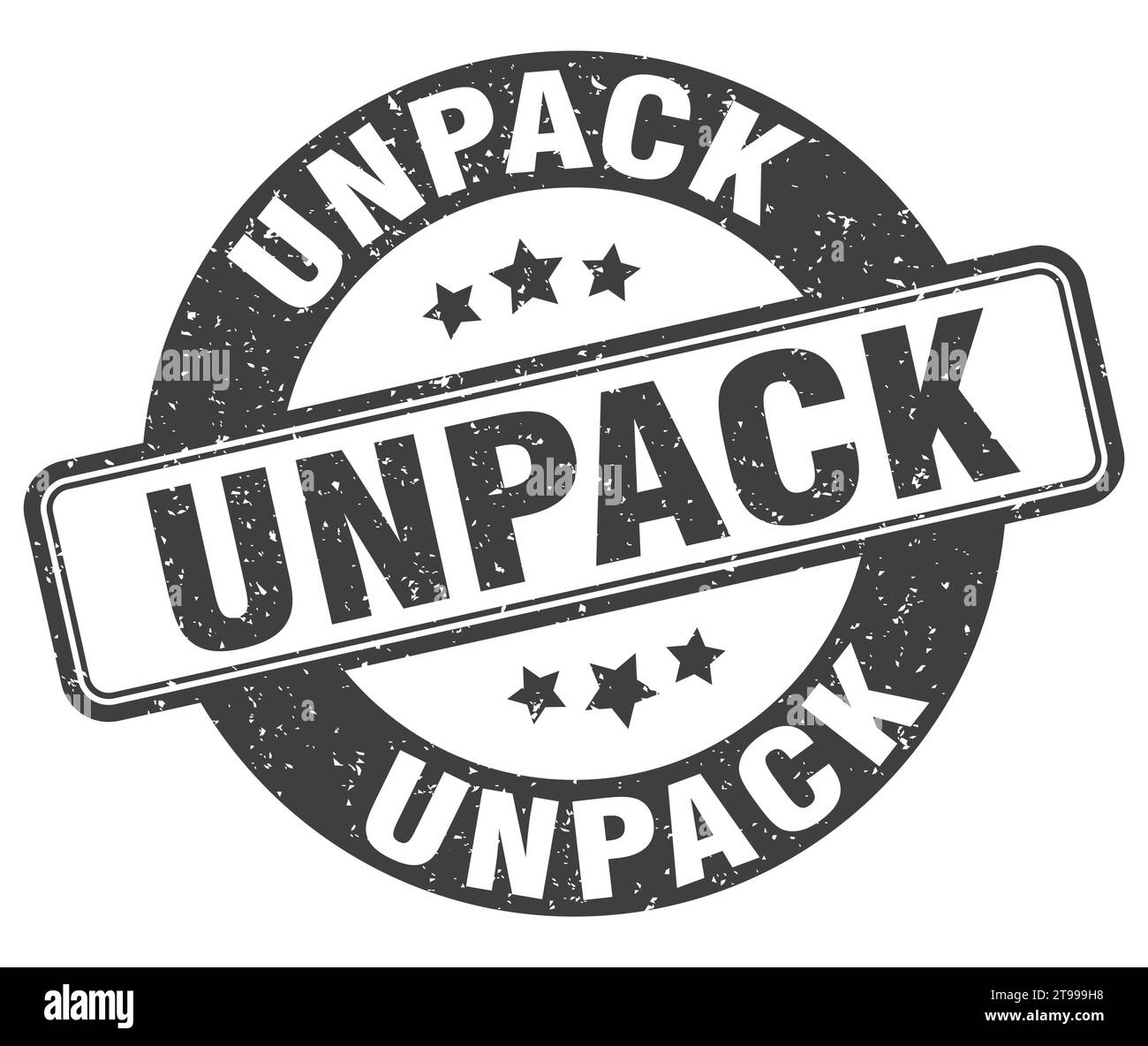 unpack stamp. unpack sign. round grunge label Stock Vector Image & Art ...