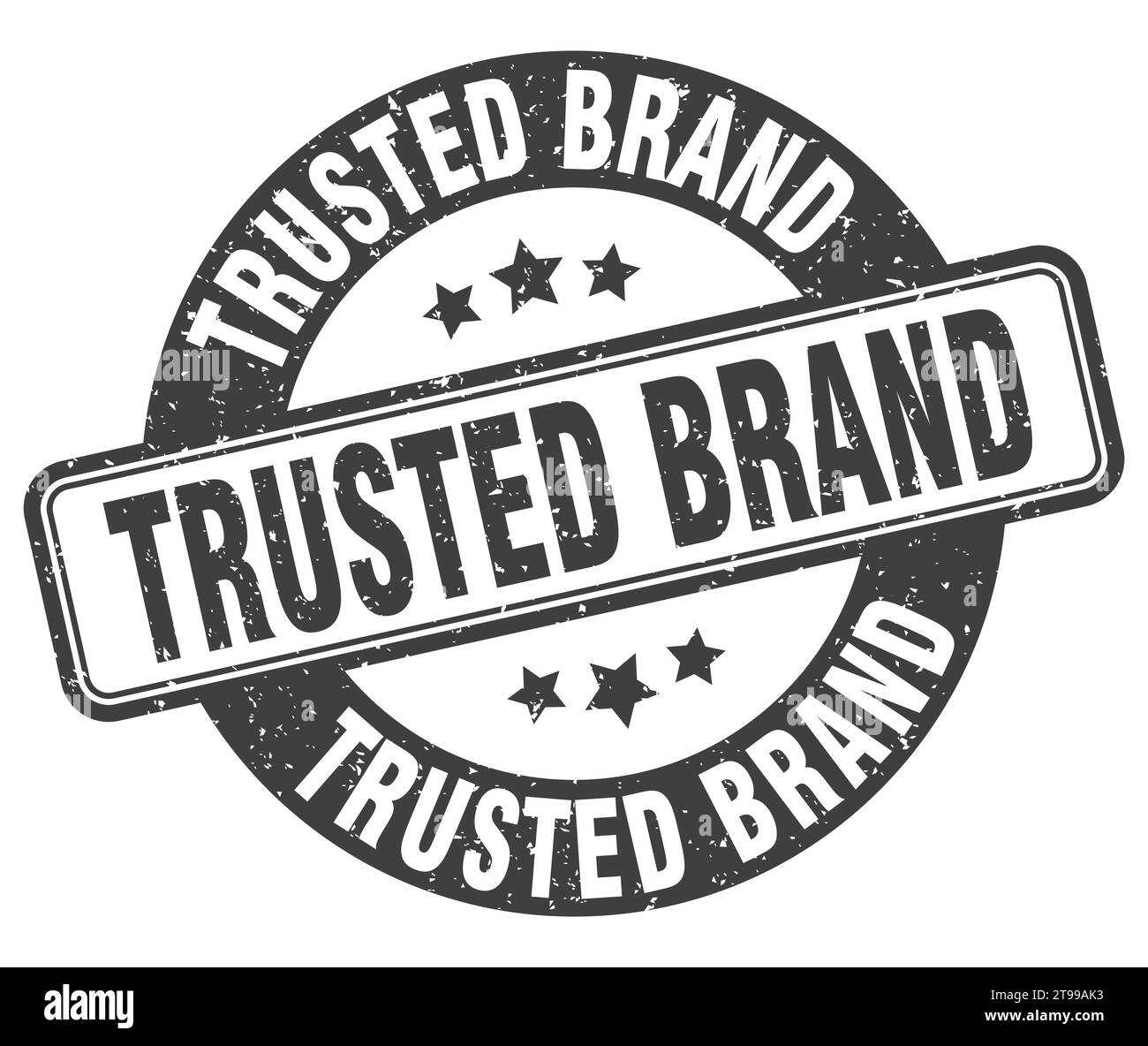 trusted brand stamp. trusted brand sign. round grunge label Stock ...