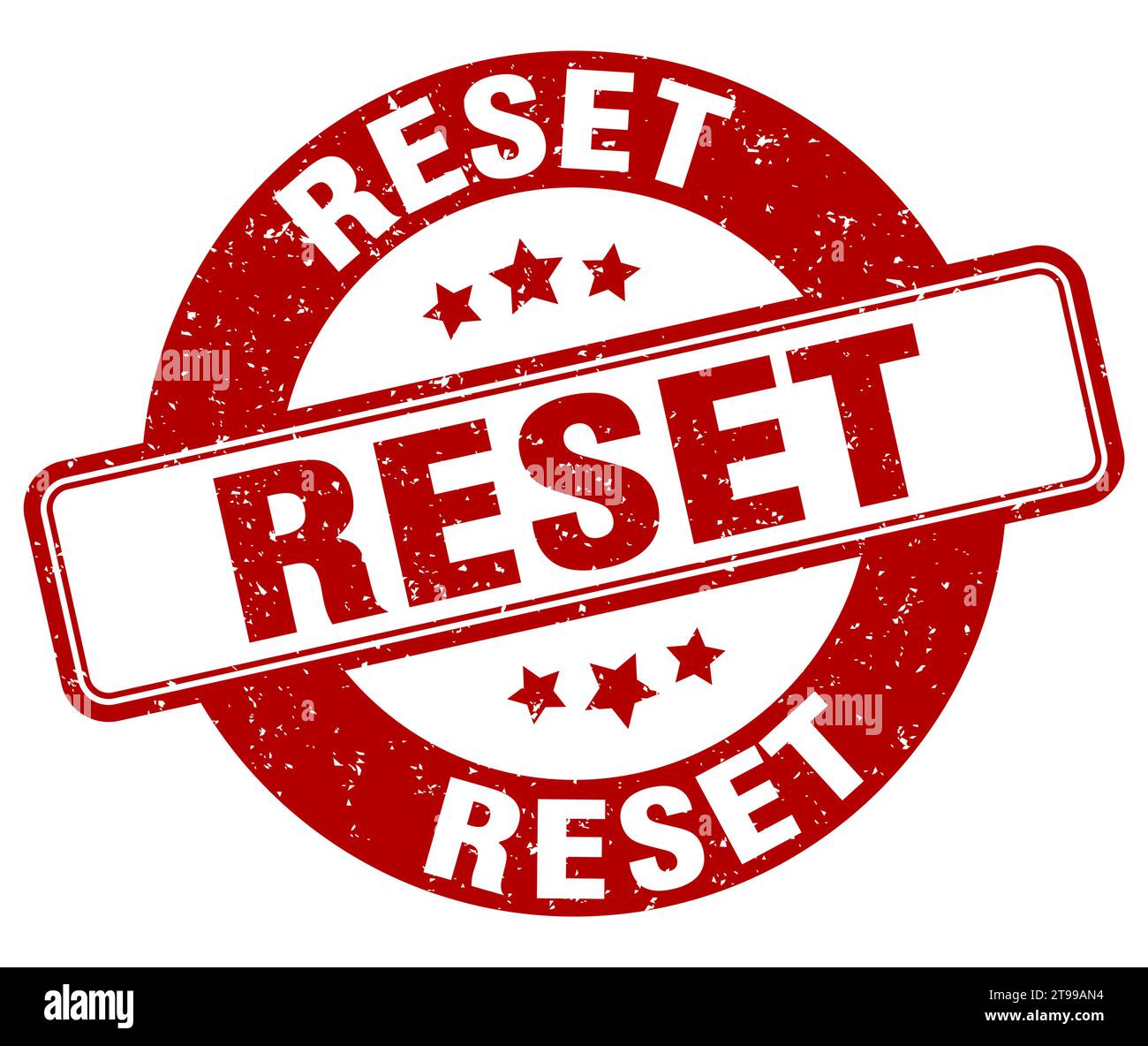 reset stamp. reset sign. round grunge label Stock Vector