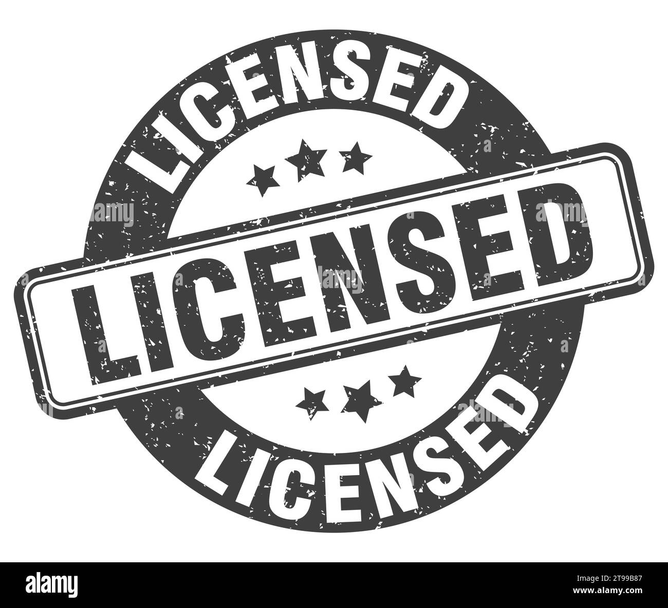 licensed stamp. licensed sign. round grunge label Stock Vector Image ...