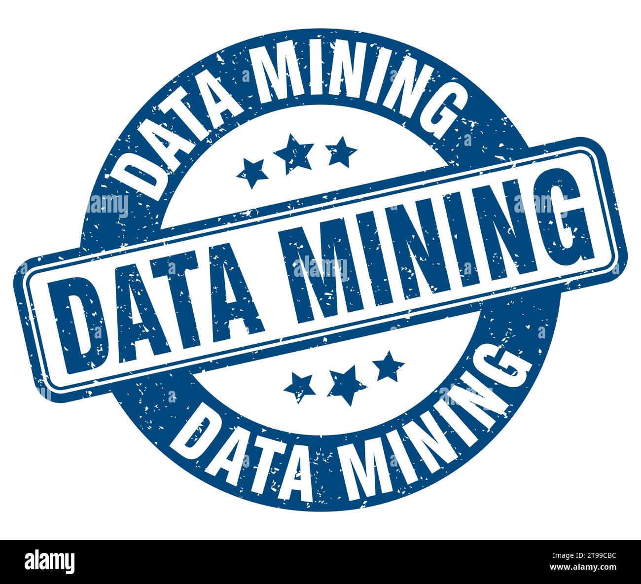 data mining stamp. data mining sign. round grunge label Stock Vector
