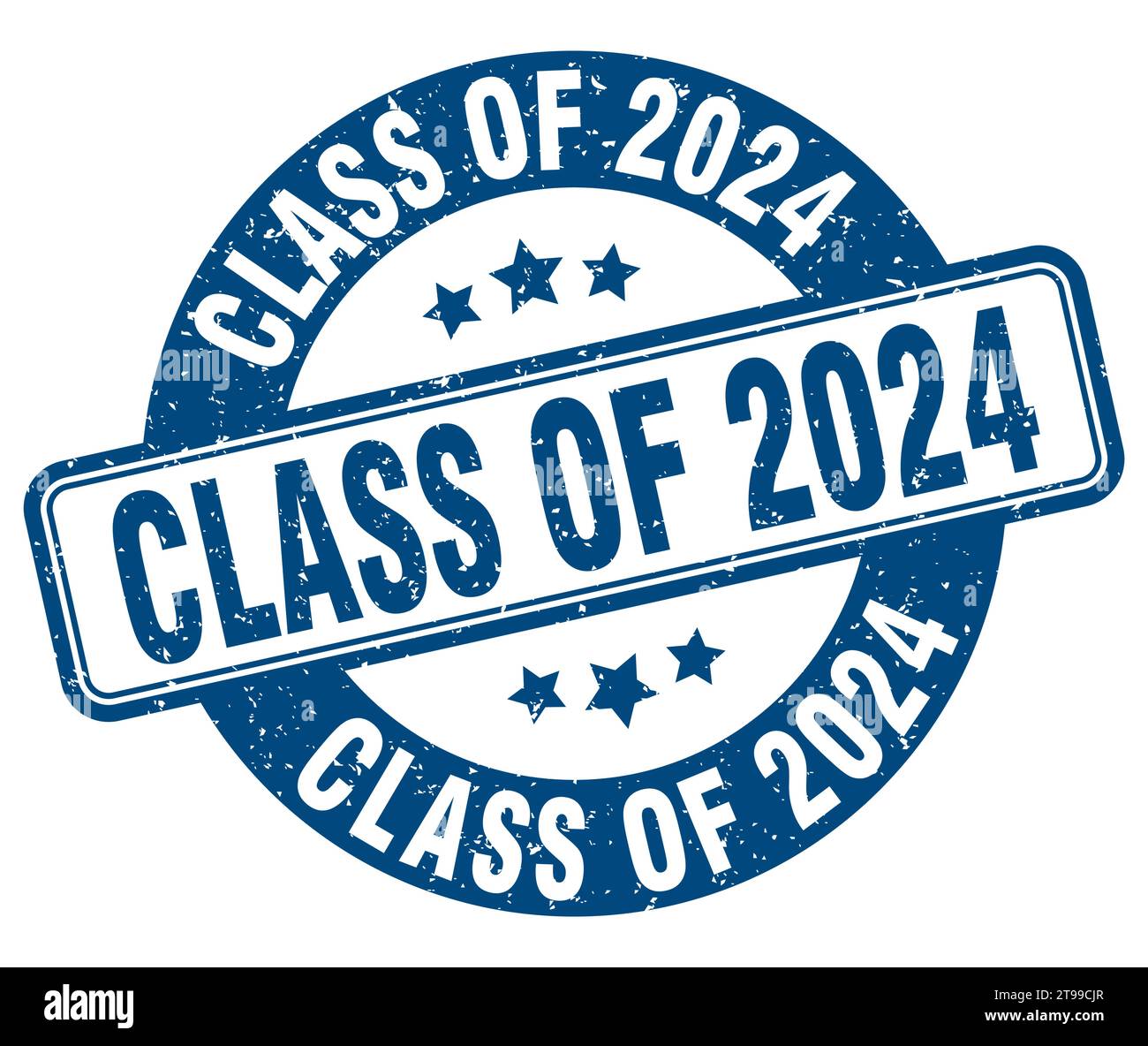 class of 2024 stamp. class of 2024 sign. round grunge label Stock