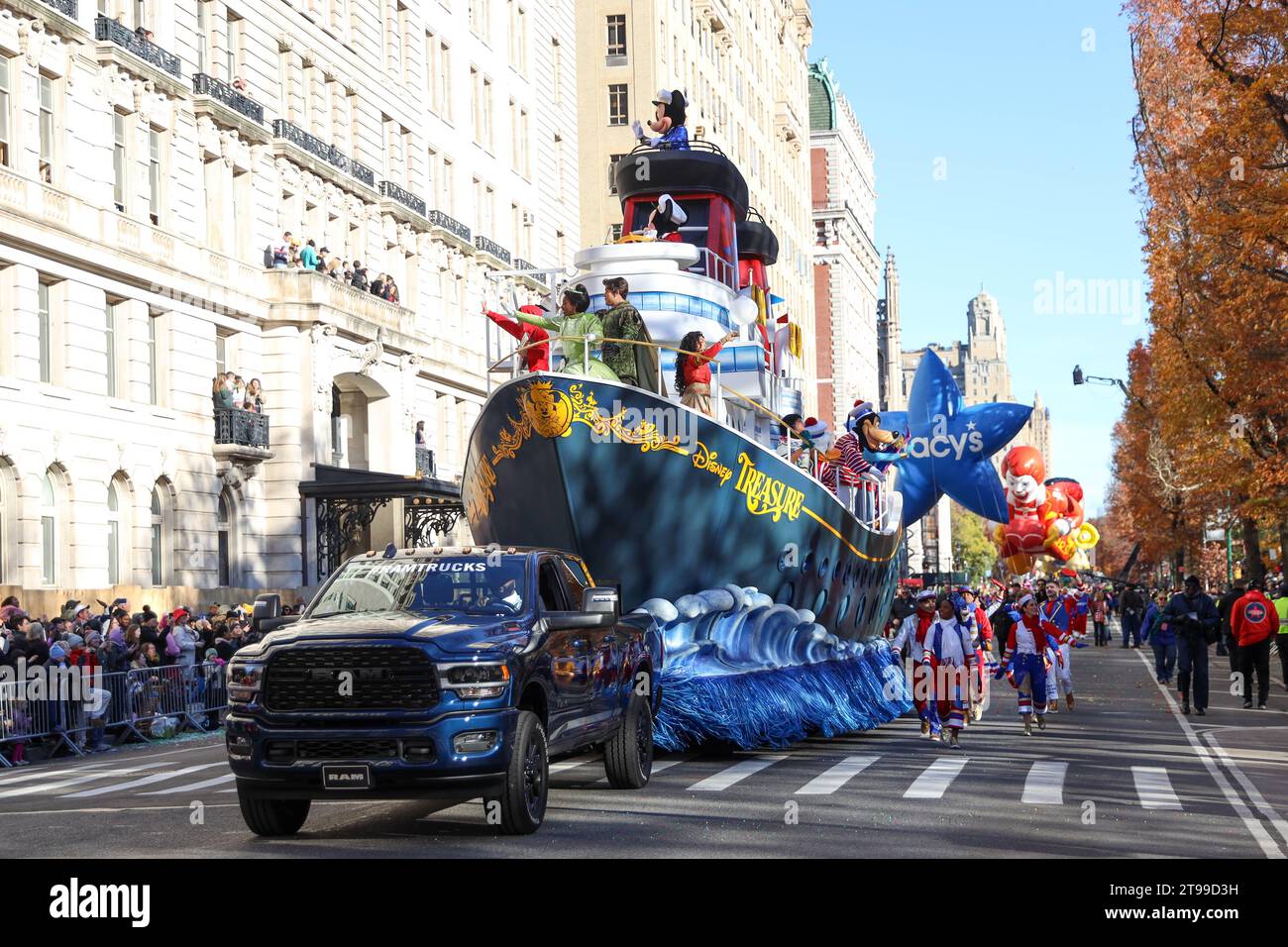A view of the Magic Meets The Sea float by Disney at the 2023 Macy's(00)