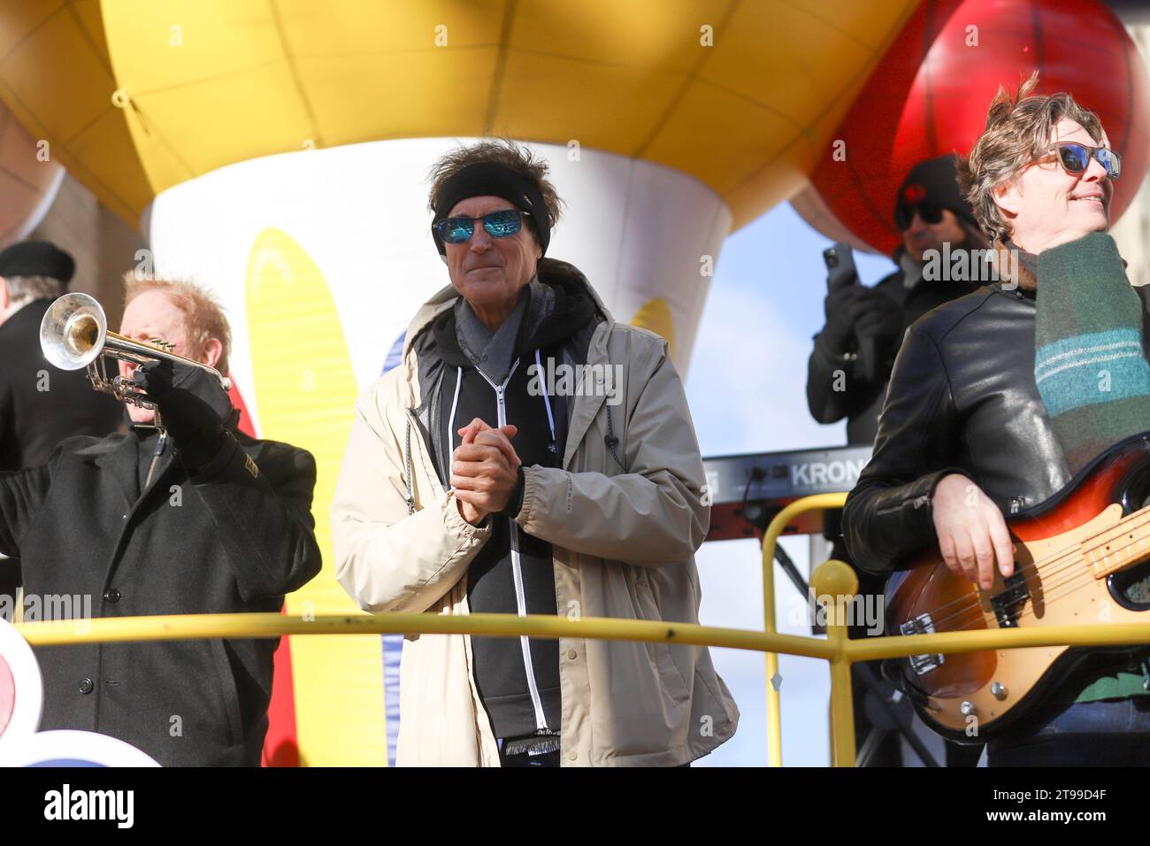 Chicago band members attend the 2023 Macy's Thanksgiving Day Parade on November 23, 2023 in New York City. Stock Photo