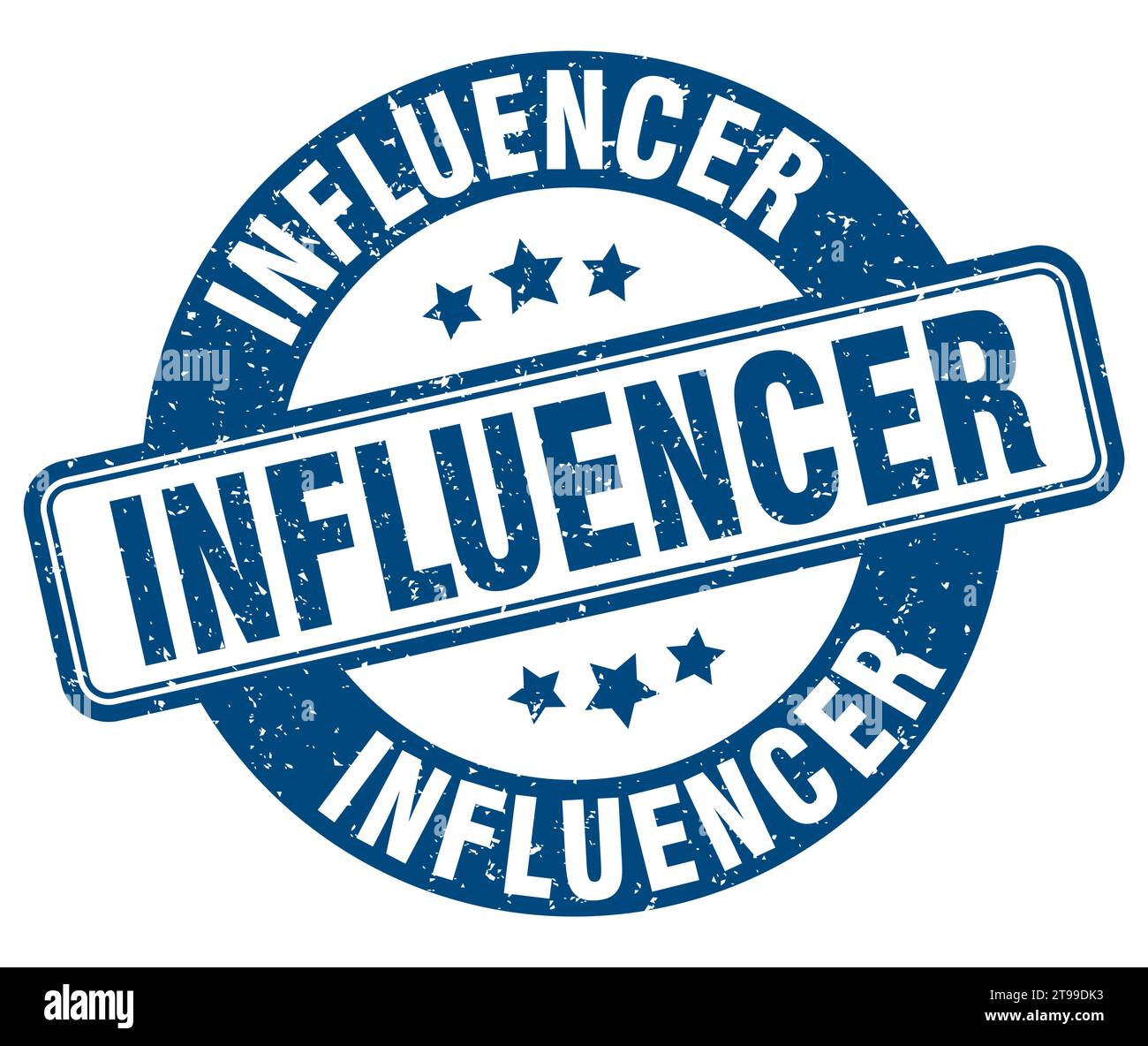 influencer stamp. influencer sign. round grunge label Stock Vector ...