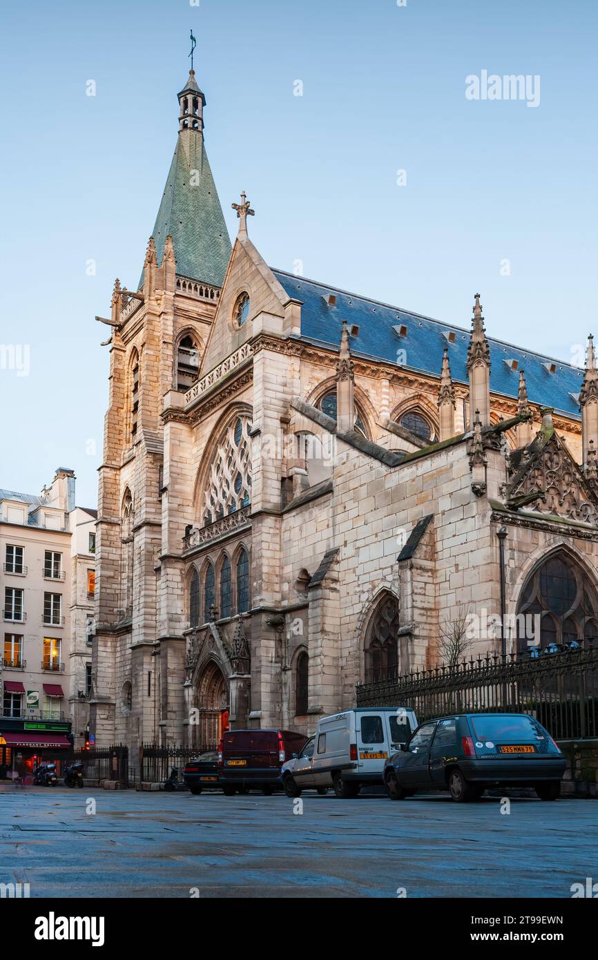 Eglise Saint Severin in downtown Paris, France Stock Photo