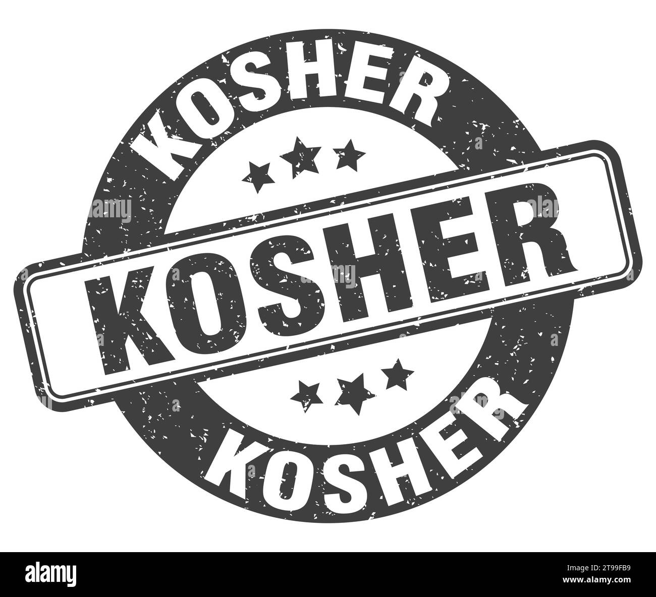 kosher stamp. kosher sign. round grunge label Stock Vector Image & Art ...