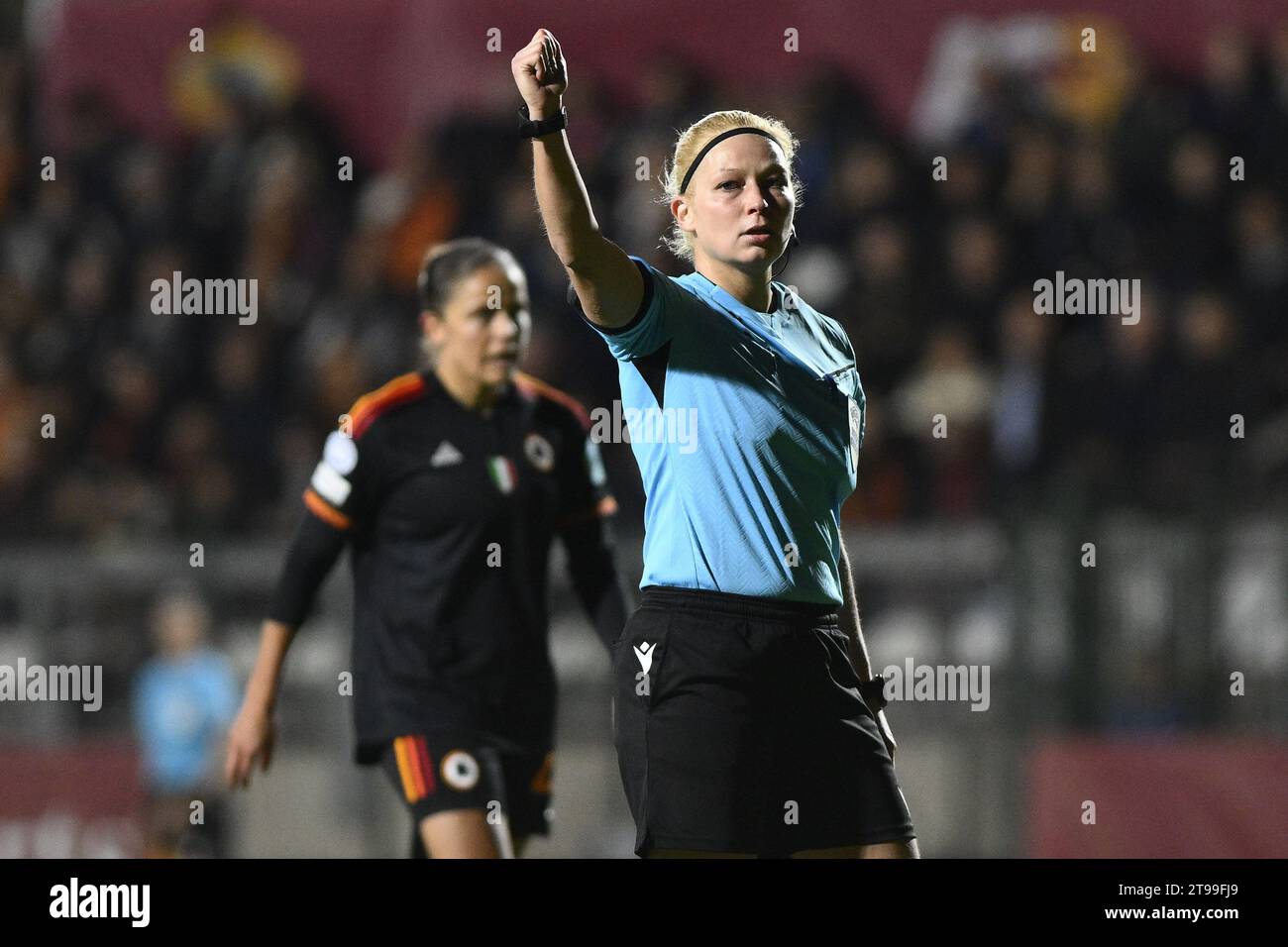 Rome, Italy. 18th Oct, 2023. Alessandro Spugna of A.S. Roma Women during  the Round 2, second leg of the UEFA Women's Champions League between F.C.  Vorskla vs A.S. Roma, 18 October 2023