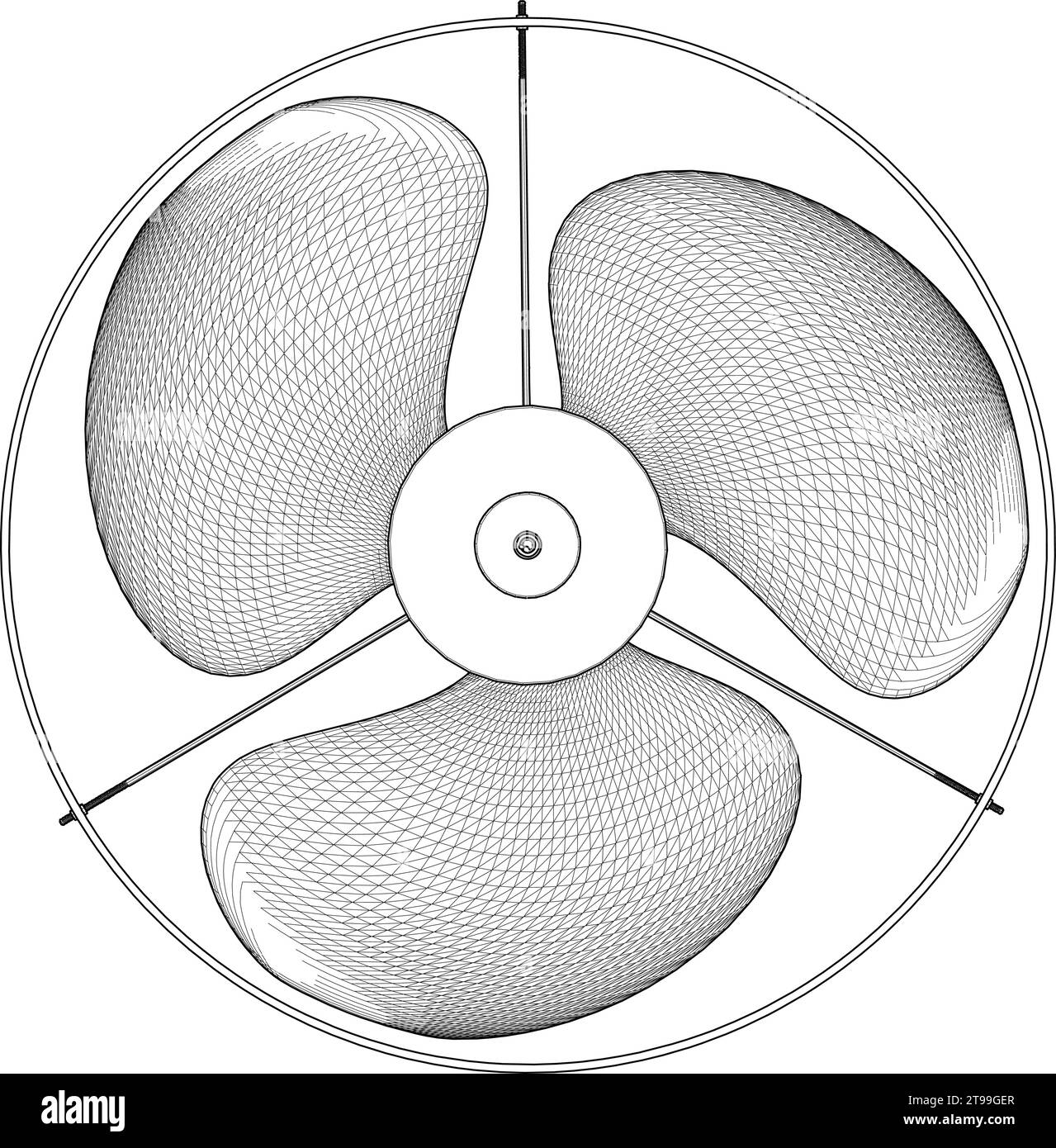 Fan Propeller Vector. Illustration Isolated On White Background. A