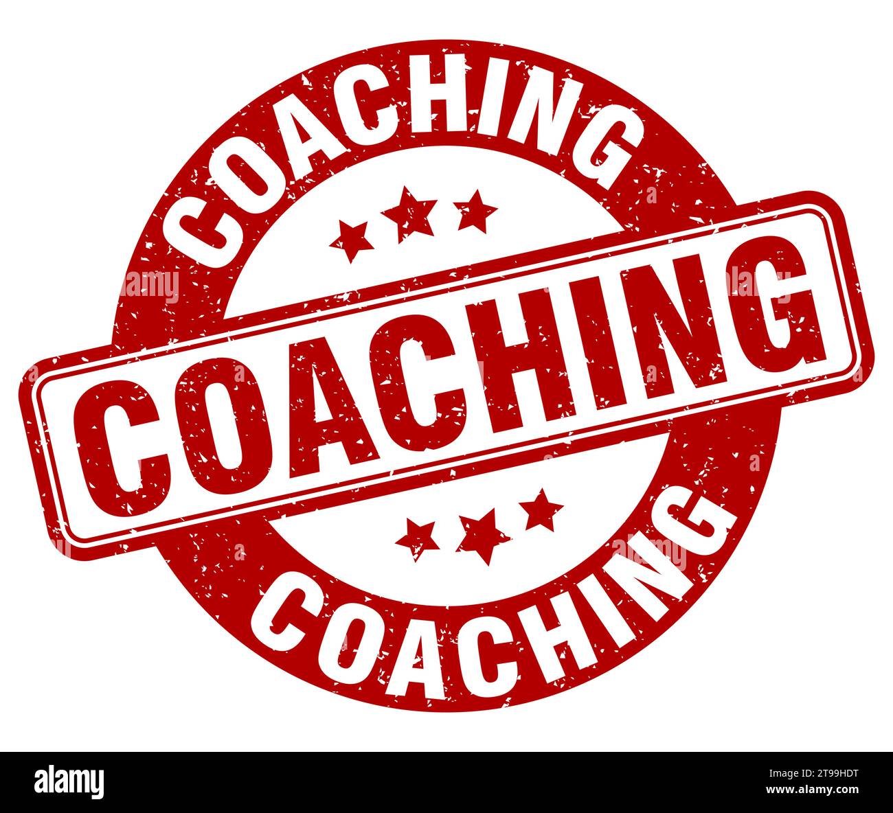 coaching stamp. coaching sign. round grunge label Stock Vector