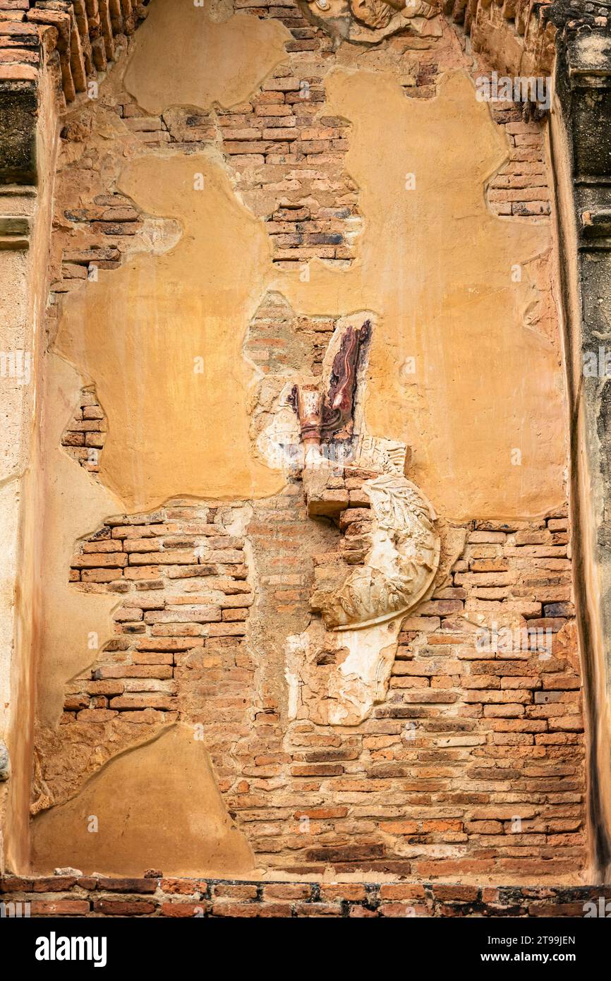 Sukhothai Historical Park, Wat Traphang Thong Lang, remain of relief ...