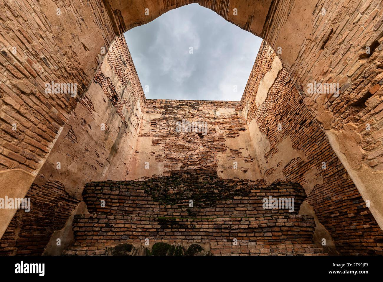Sukhothai Historical Park, Wat Traphang Thong Lang, remain of buddha statue in wihan, Sukhothai, Thailand, Southeast Asia, Asia Stock Photo