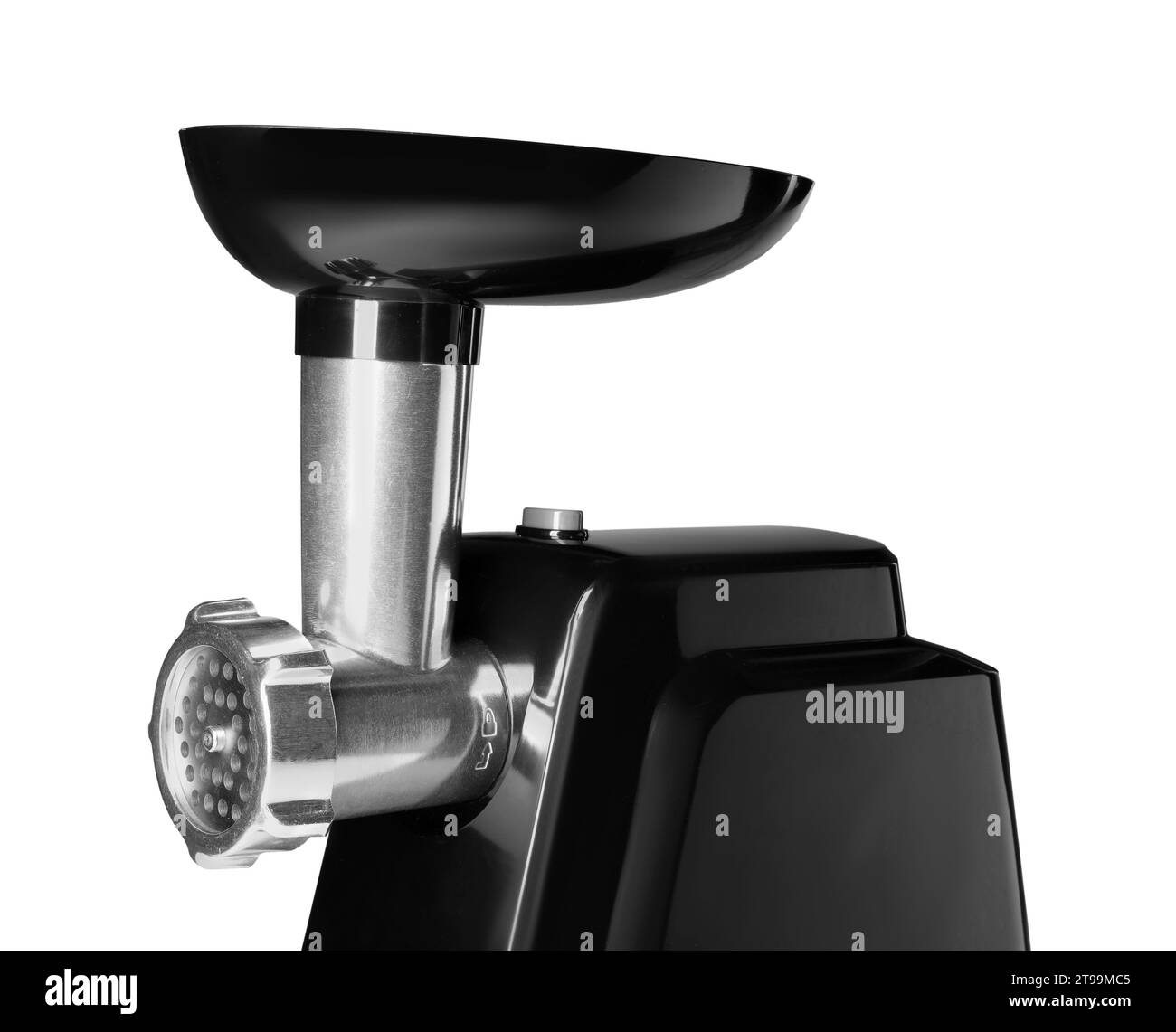 One electric meat grinder isolated on white Stock Photo Alamy