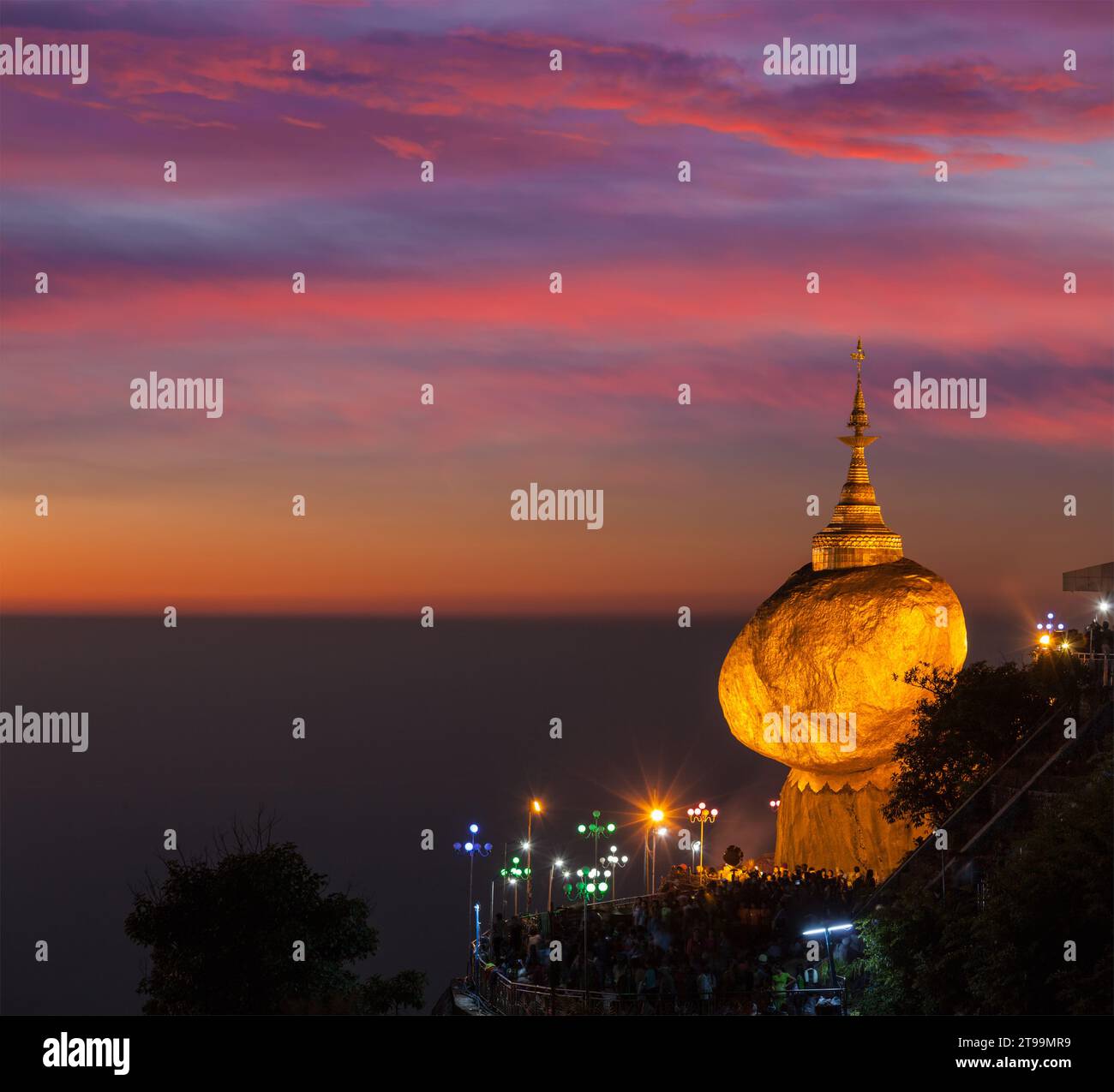 Golden Rock - Kyaiktiyo Pagoda, Myanmar Stock Photo - Alamy