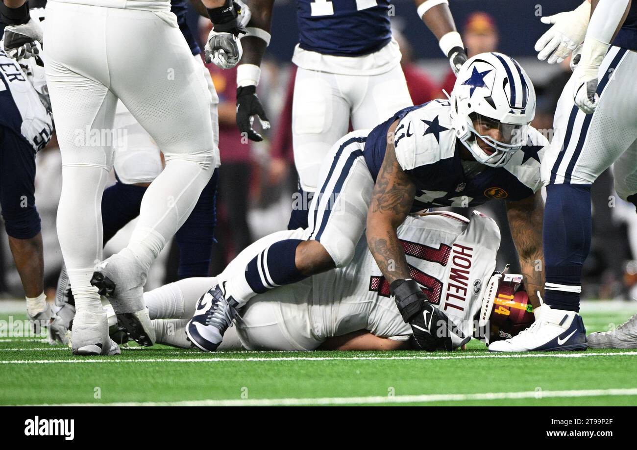 Dallas Cowboys Micah Parsons sacks Washington Commanders Sam Howell in