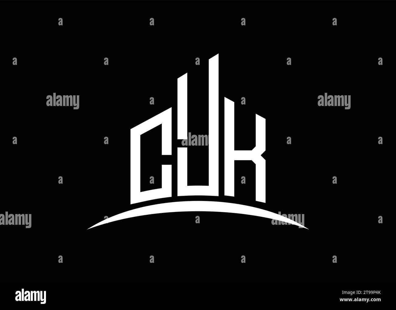 Letter CJK building vector monogram logo design template. Building