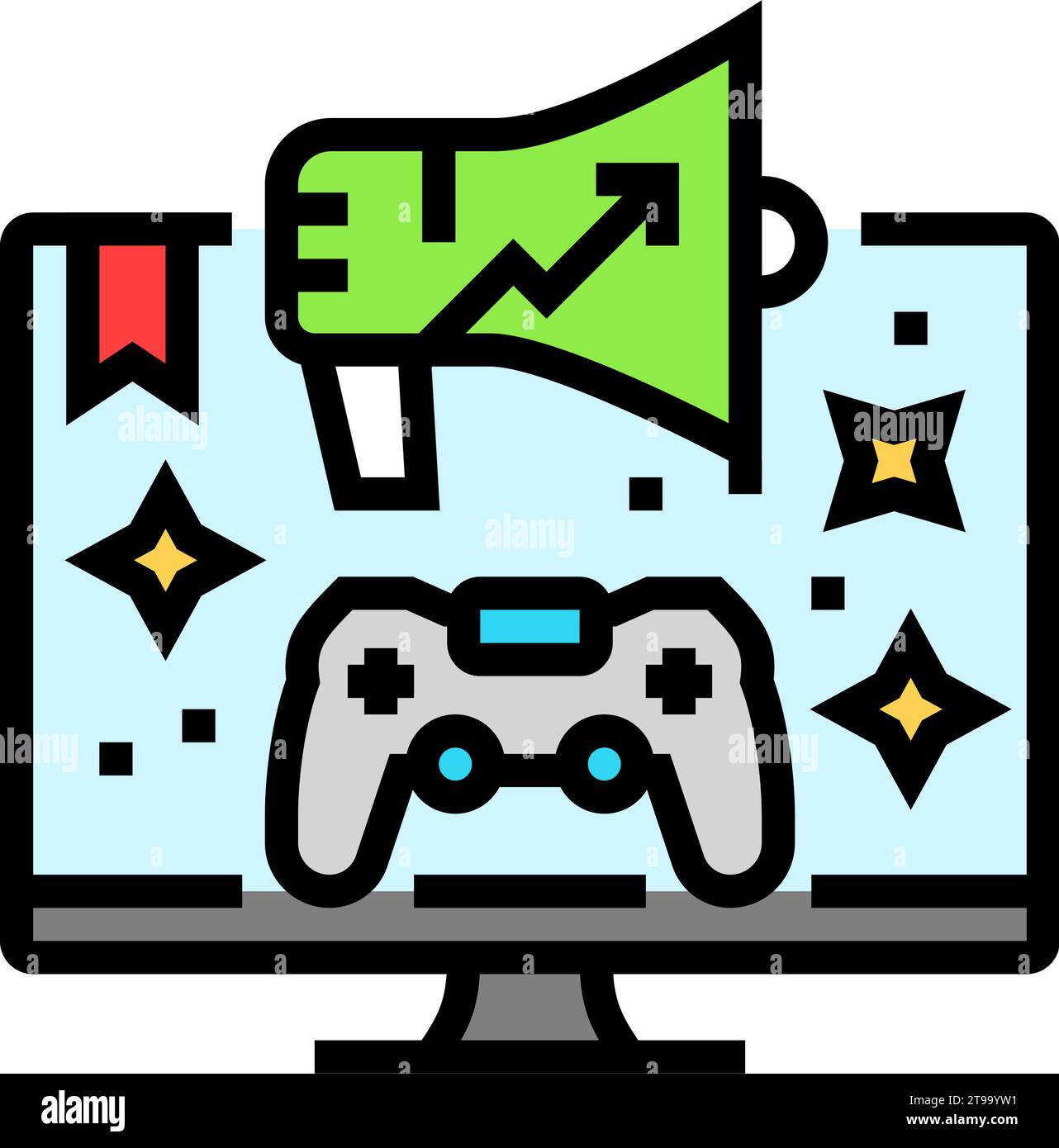 marketing game development color icon vector illustration Stock Vector ...
