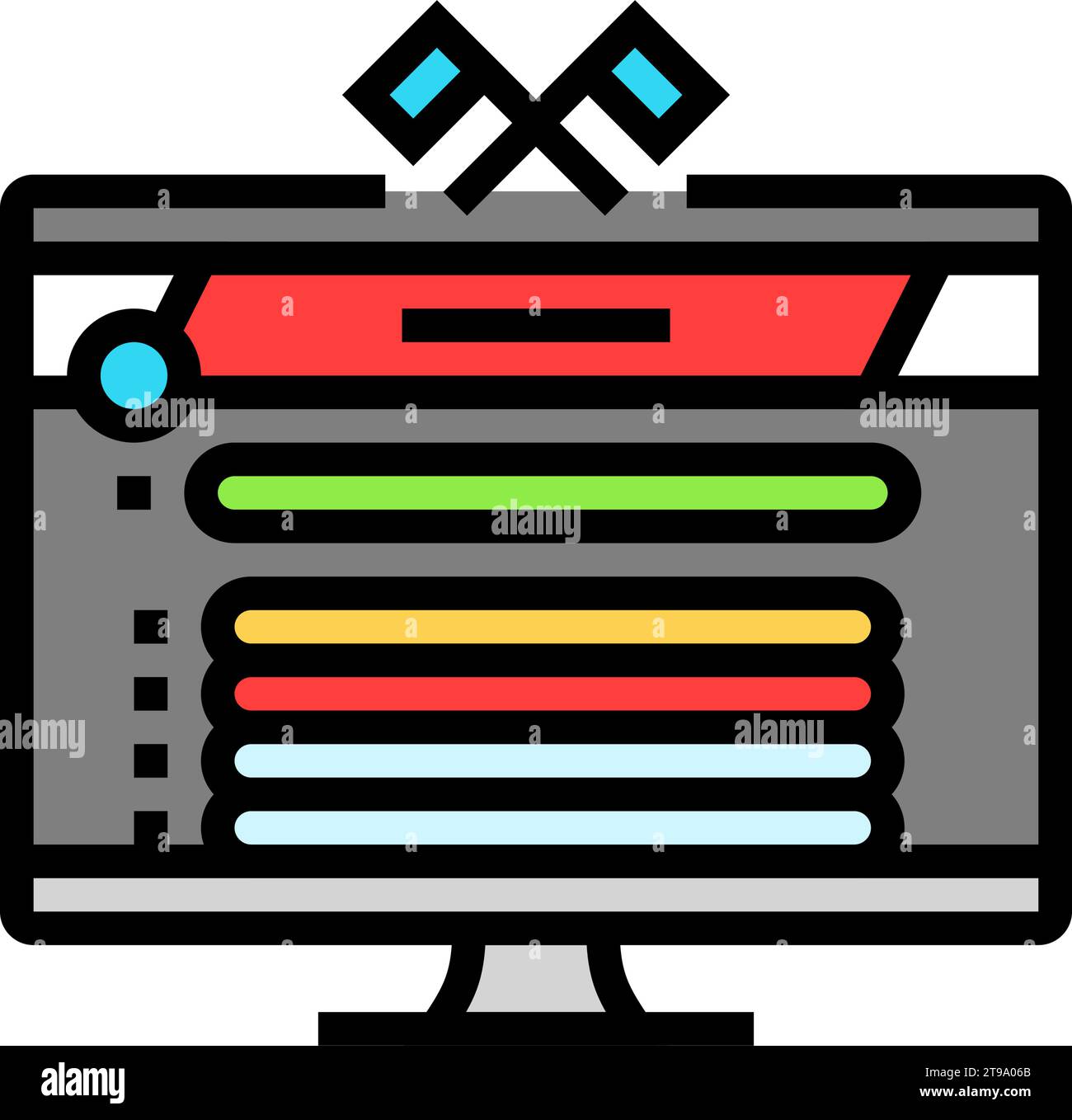 community game development color icon vector illustration Stock Vector ...