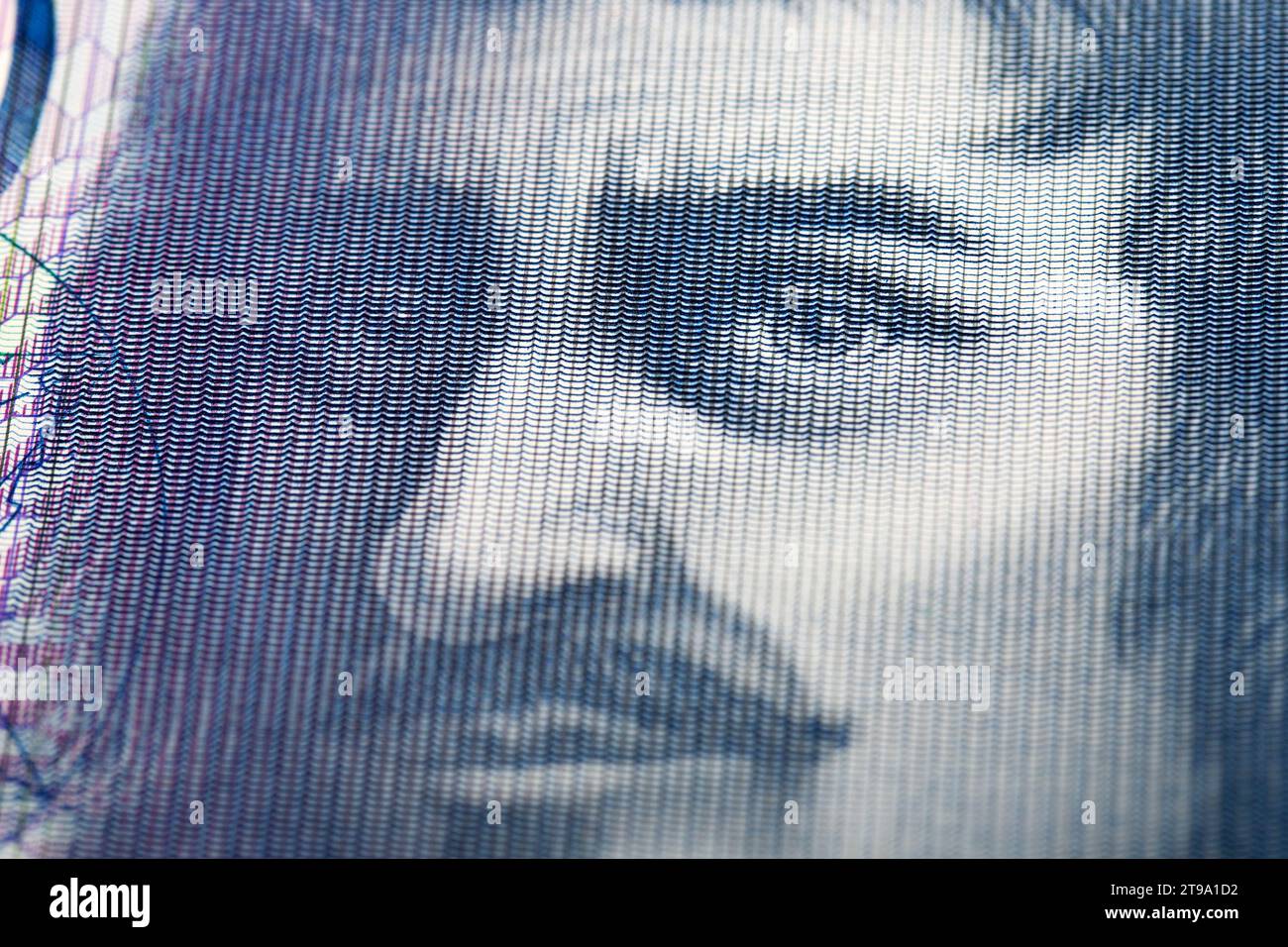 Francesco Borromini a closeup portrait from Swiss money - Franc Stock Photo
