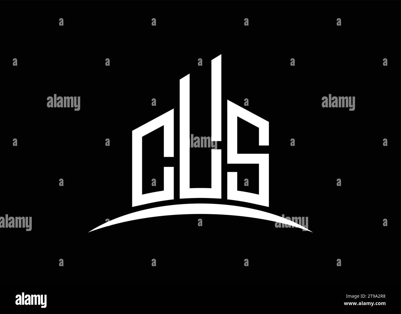 Letter CLS building vector monogram logo design template. Building Shape CLS logo. Stock Vector