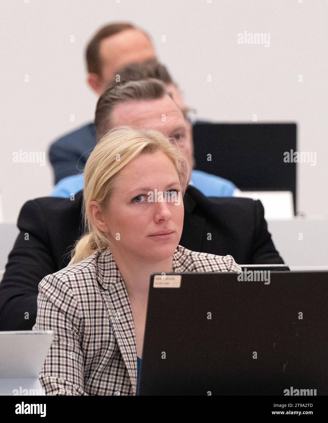 Potsdam, Germany. 23rd Nov, 2023. Lena Kotre (AfD), photographed during the session of the
